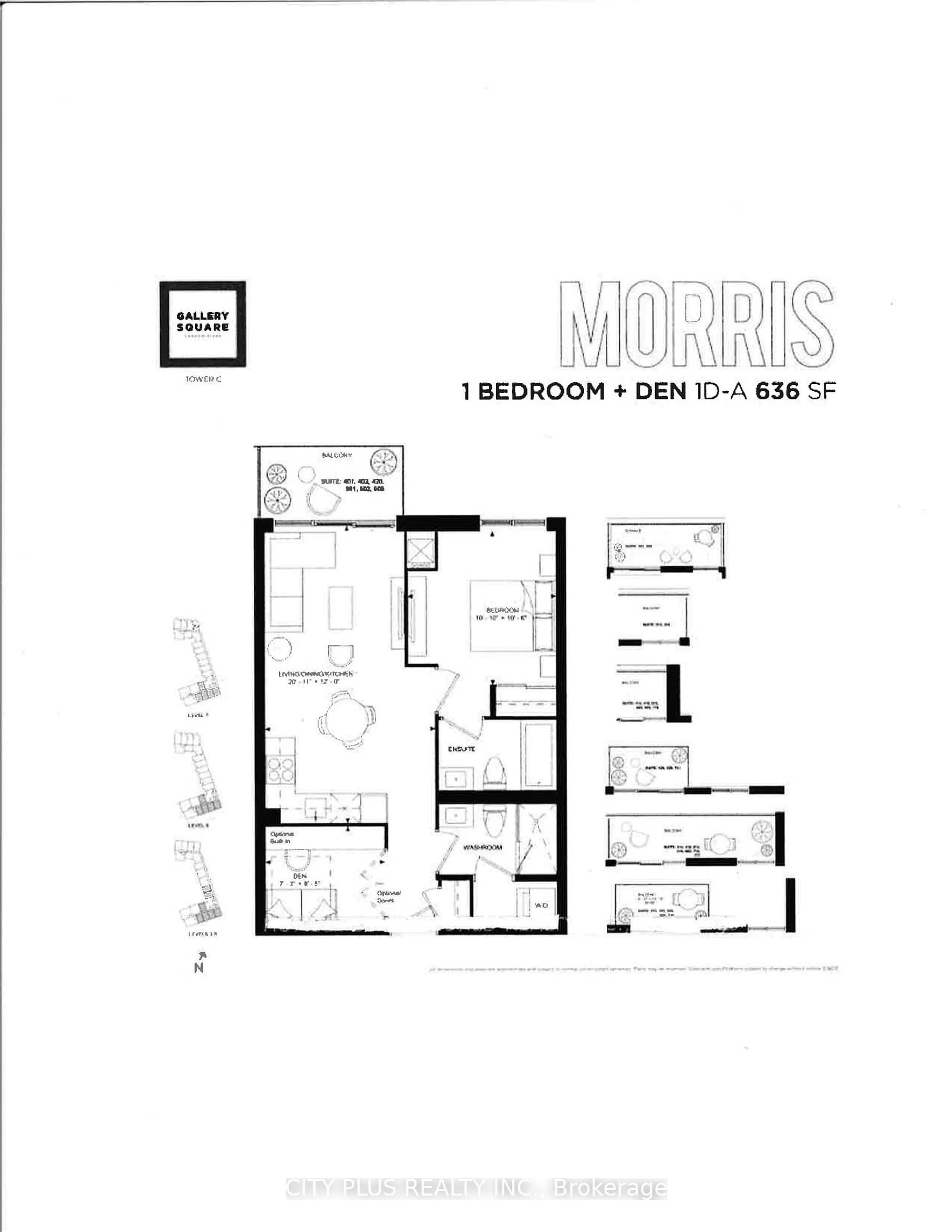 Floor plan for 38 Simcoe Promenade #C914, Markham Ontario L6G 0H7