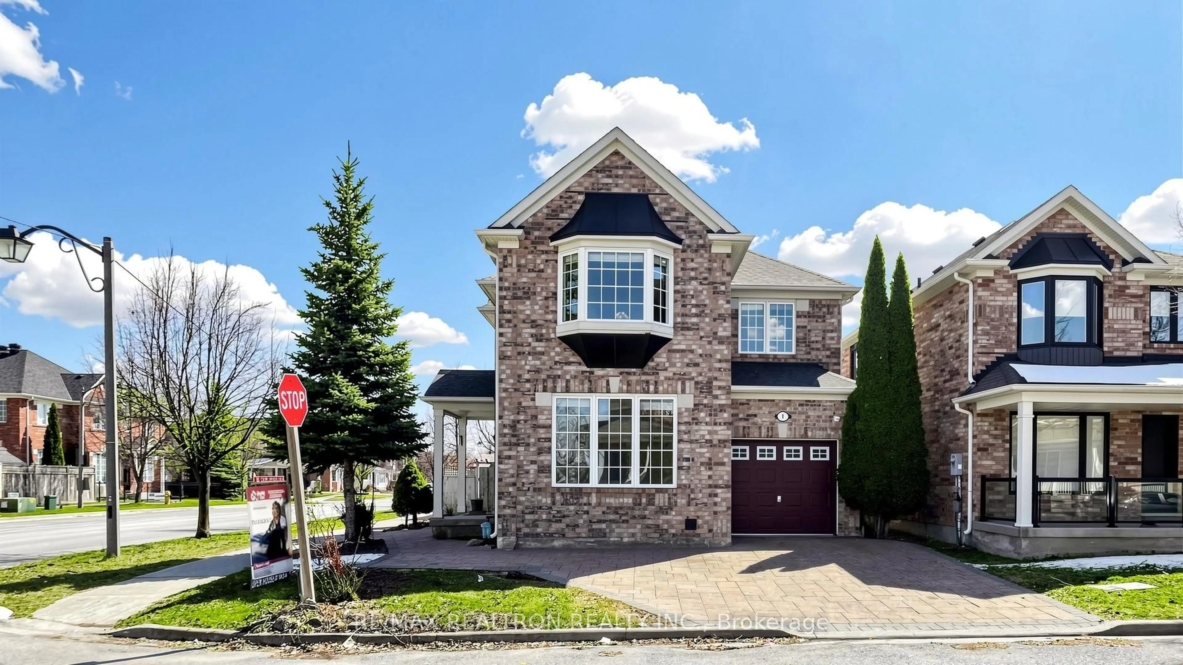 Home with brick exterior material, street for 1 Barnstone Dr, Markham Ontario L6E 2B4