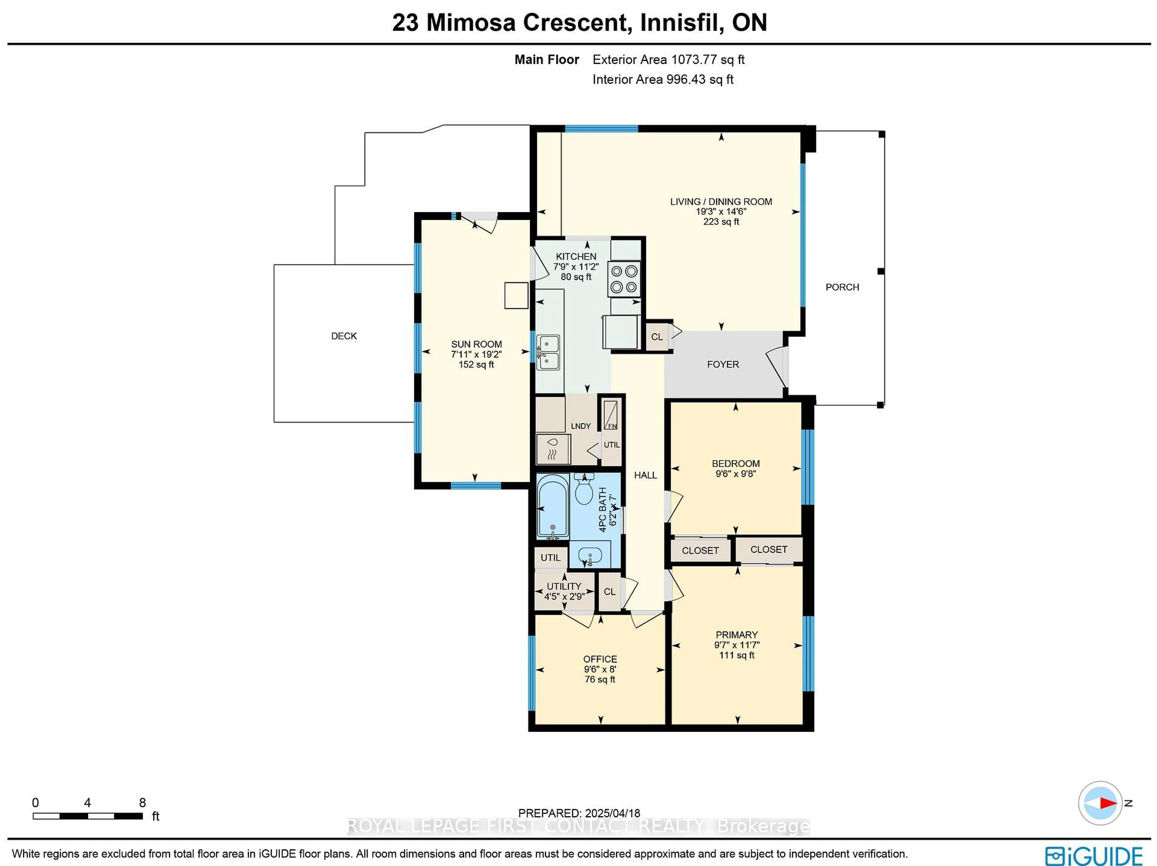 Floor plan for 23 Mimosa Cres, Innisfil Ontario L9S 1P9