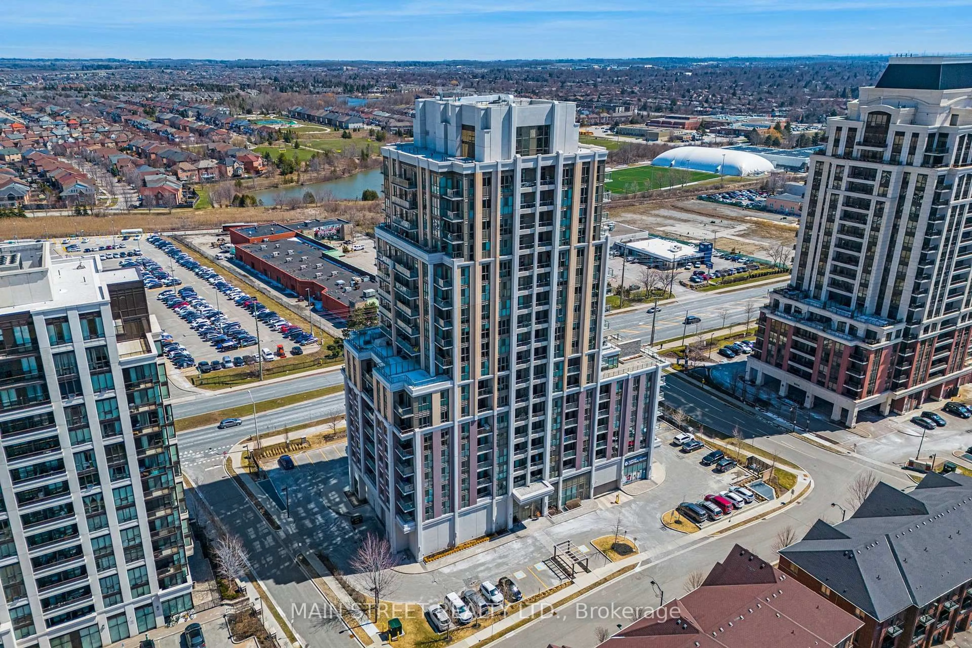 A pic from outside/outdoor area/front of a property/back of a property/a pic from drone, city buildings view from balcony for 9560 Markham Rd #1006, Markham Ontario L6E 0T9