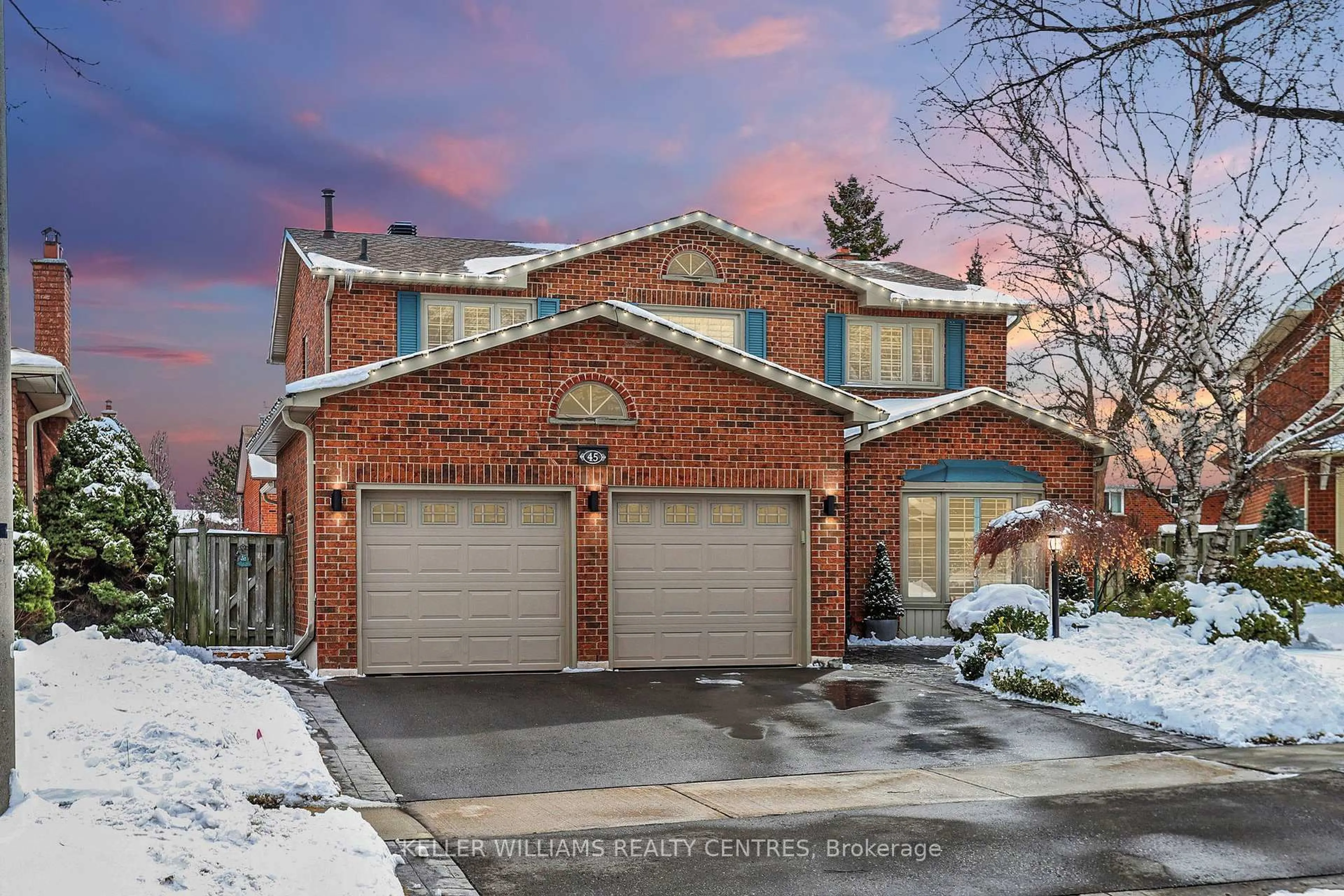 Home with brick exterior material, street for 45 Hemlock Dr, Markham Ontario L3P 4M5