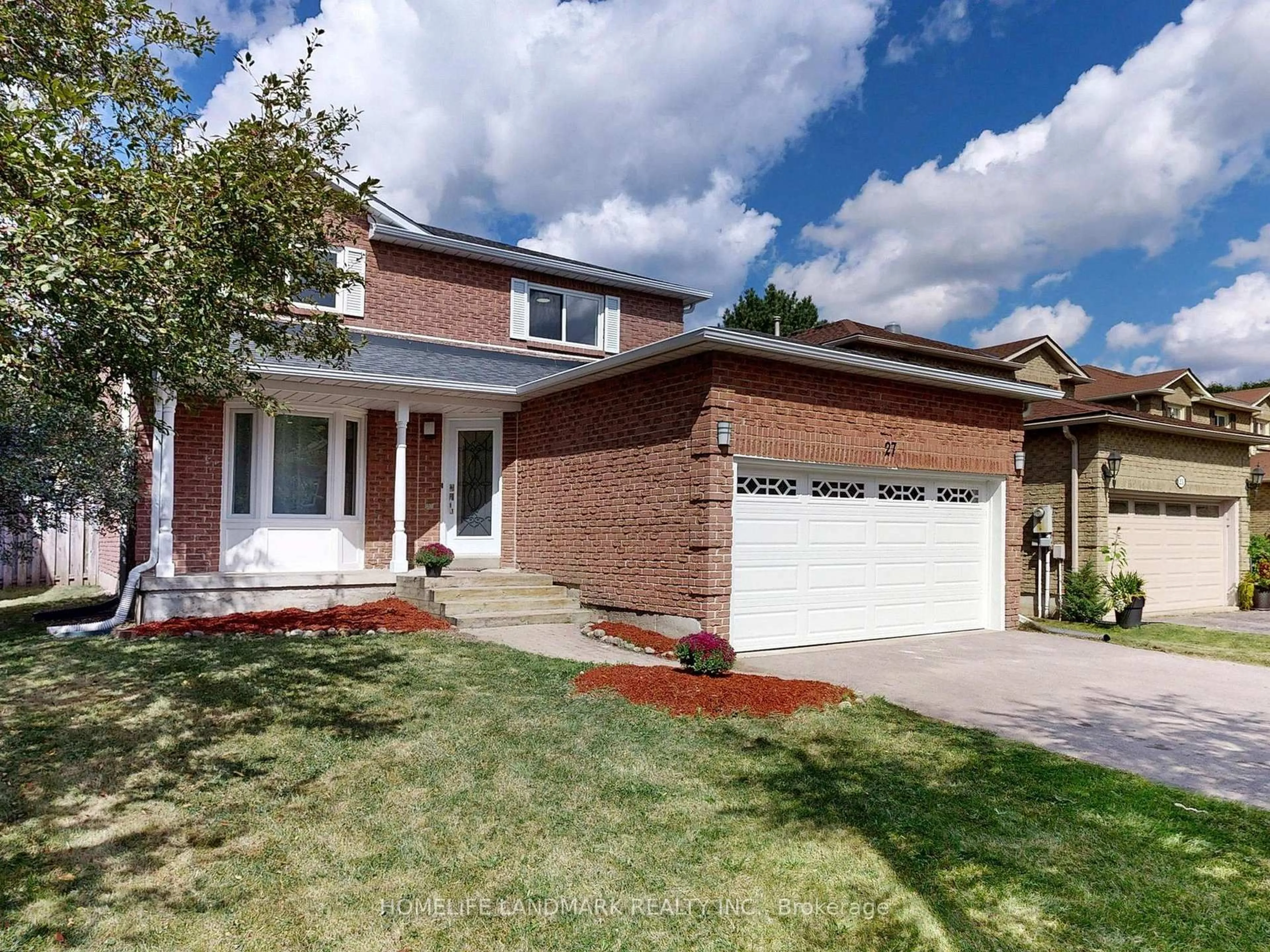 Home with brick exterior material, street for 27 Penny Cres, Markham Ontario L3P 5Y2