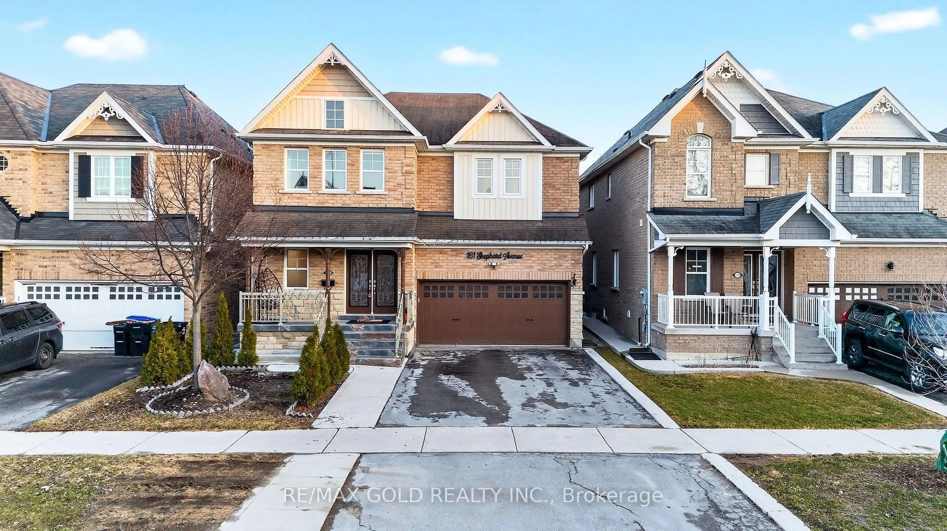 Home with brick exterior material, street for 161 Shephard Ave, New Tecumseth Ontario L9R 0J9