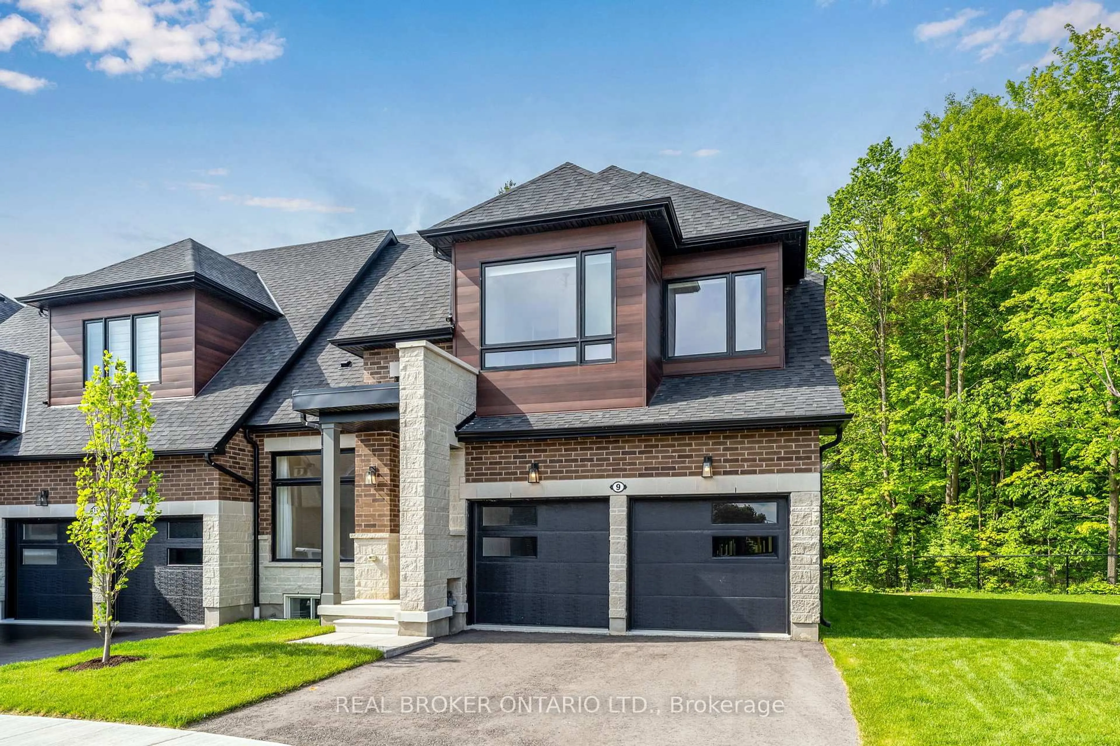 Home with brick exterior material, street for 9 Vern Robertson Gate, Uxbridge Ontario L9P 0R9