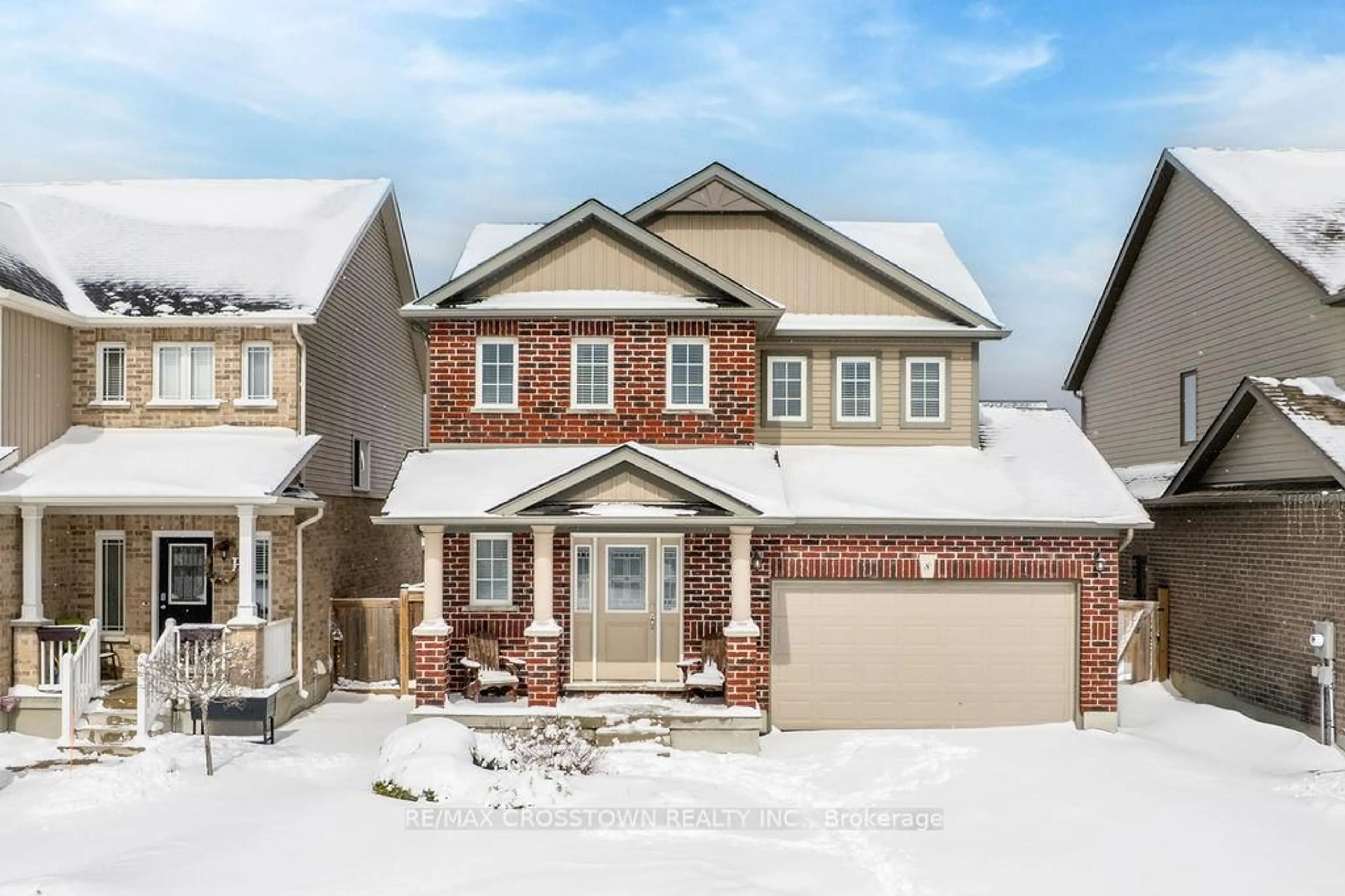 Home with brick exterior material, street for 8 Brownley Lane, Essa Ontario L0M 1B0