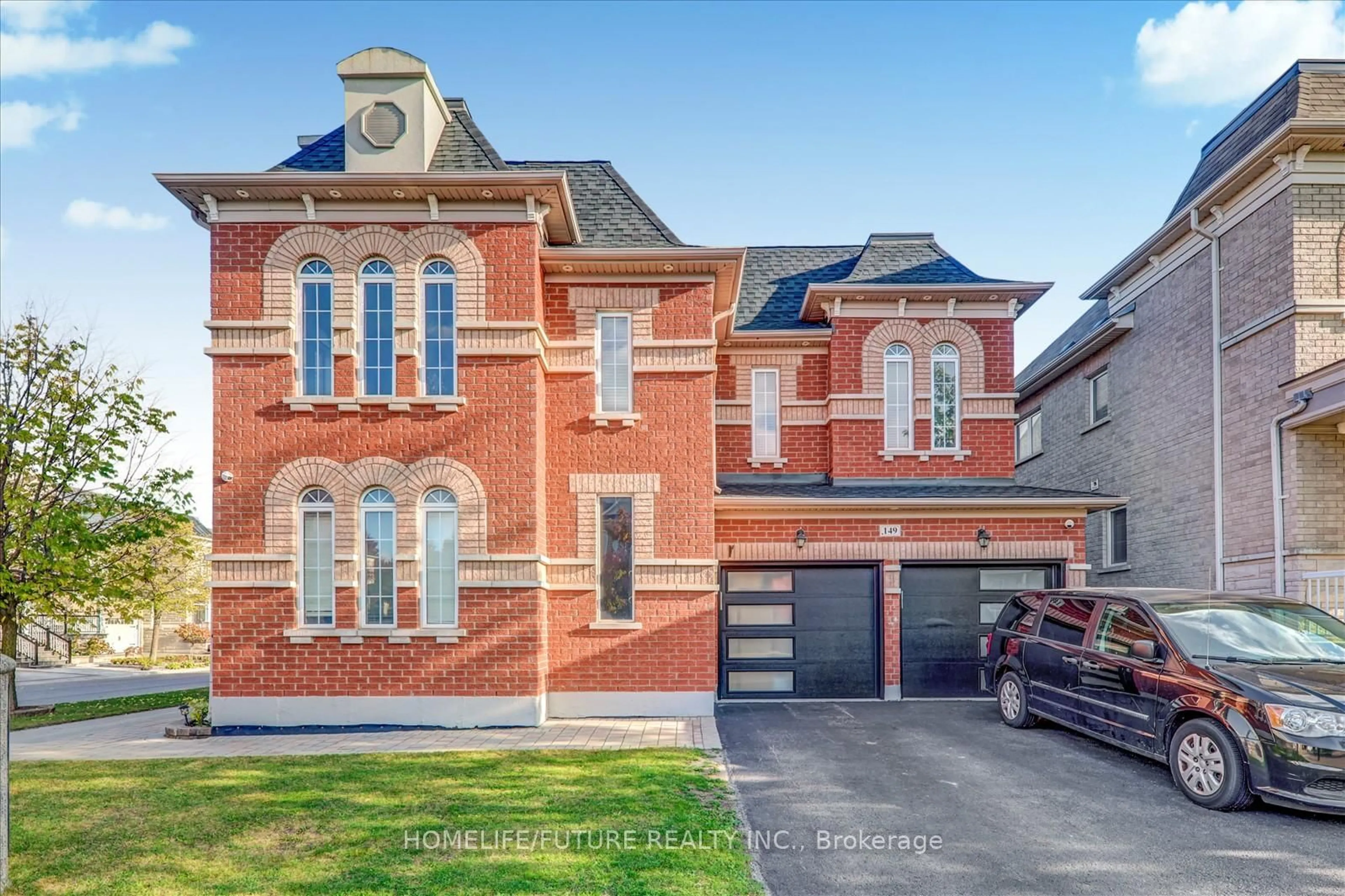 Home with brick exterior material, street for 149 Stonechurch Cres, Markham Ontario L6B 0L2