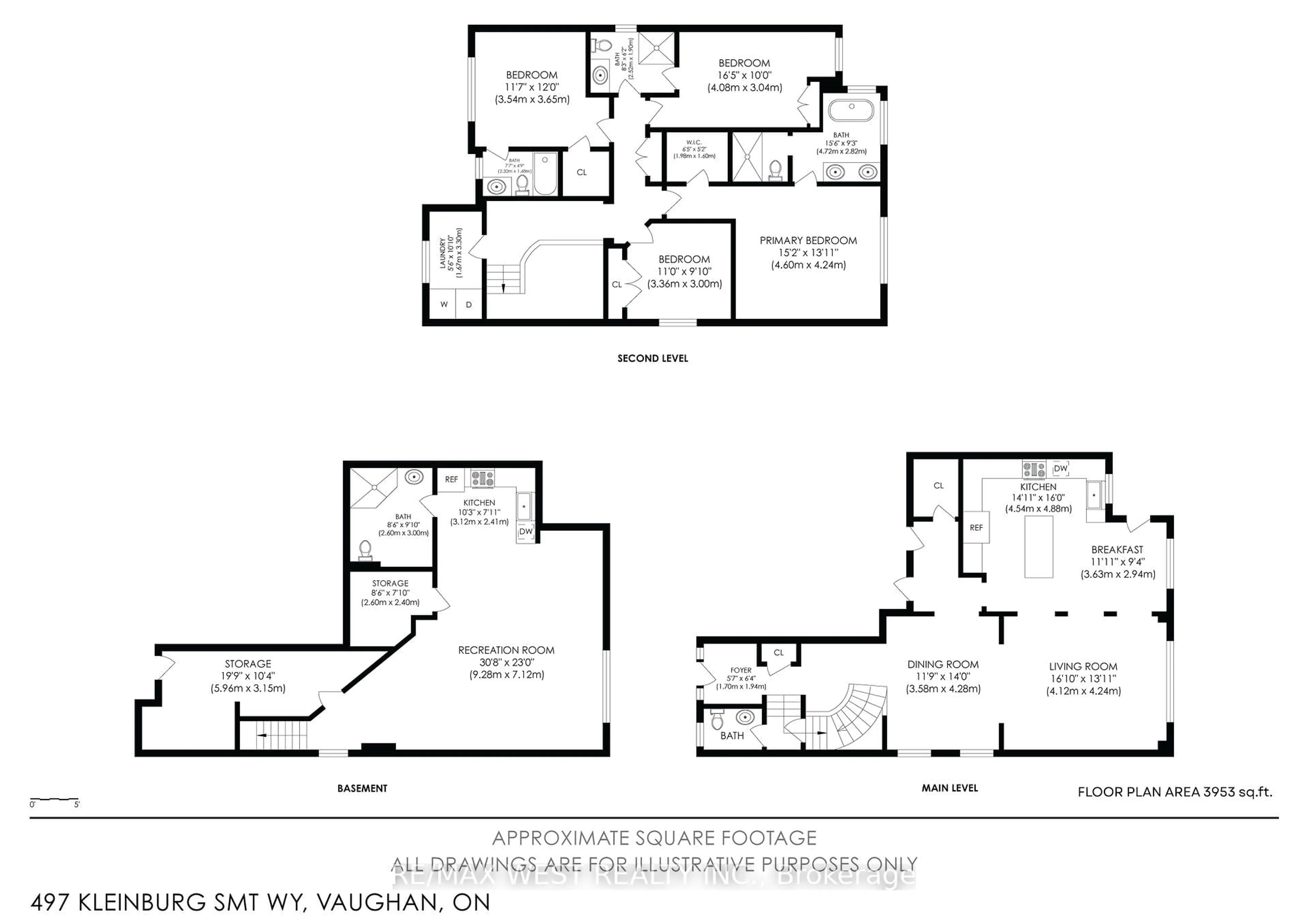 Floor plan for 497 Kleinburg Summit Way, Vaughan Ontario L4H 4T5