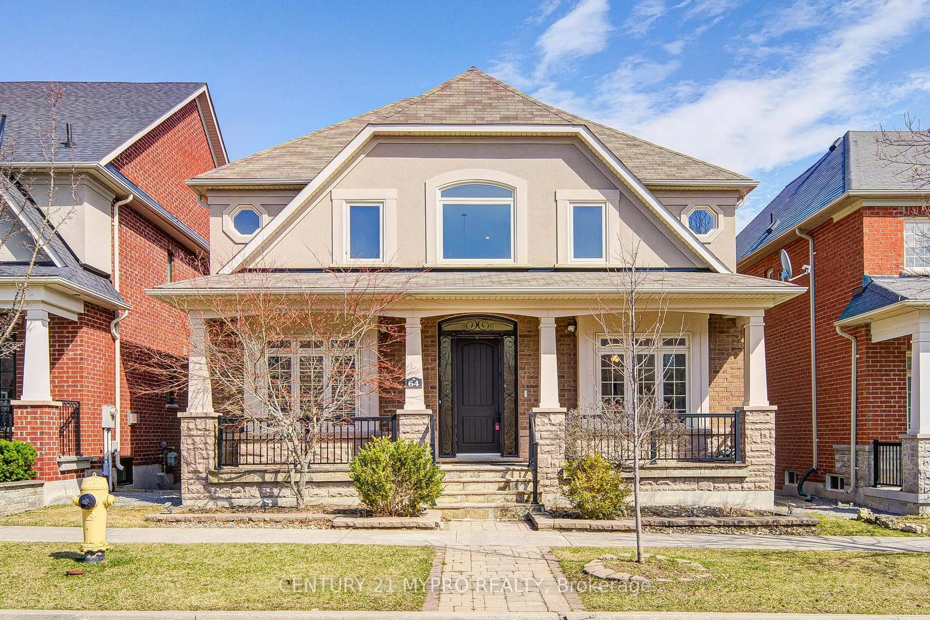 Home with brick exterior material, street for 64 Glengordon Cres, Markham Ontario L6C 0K1