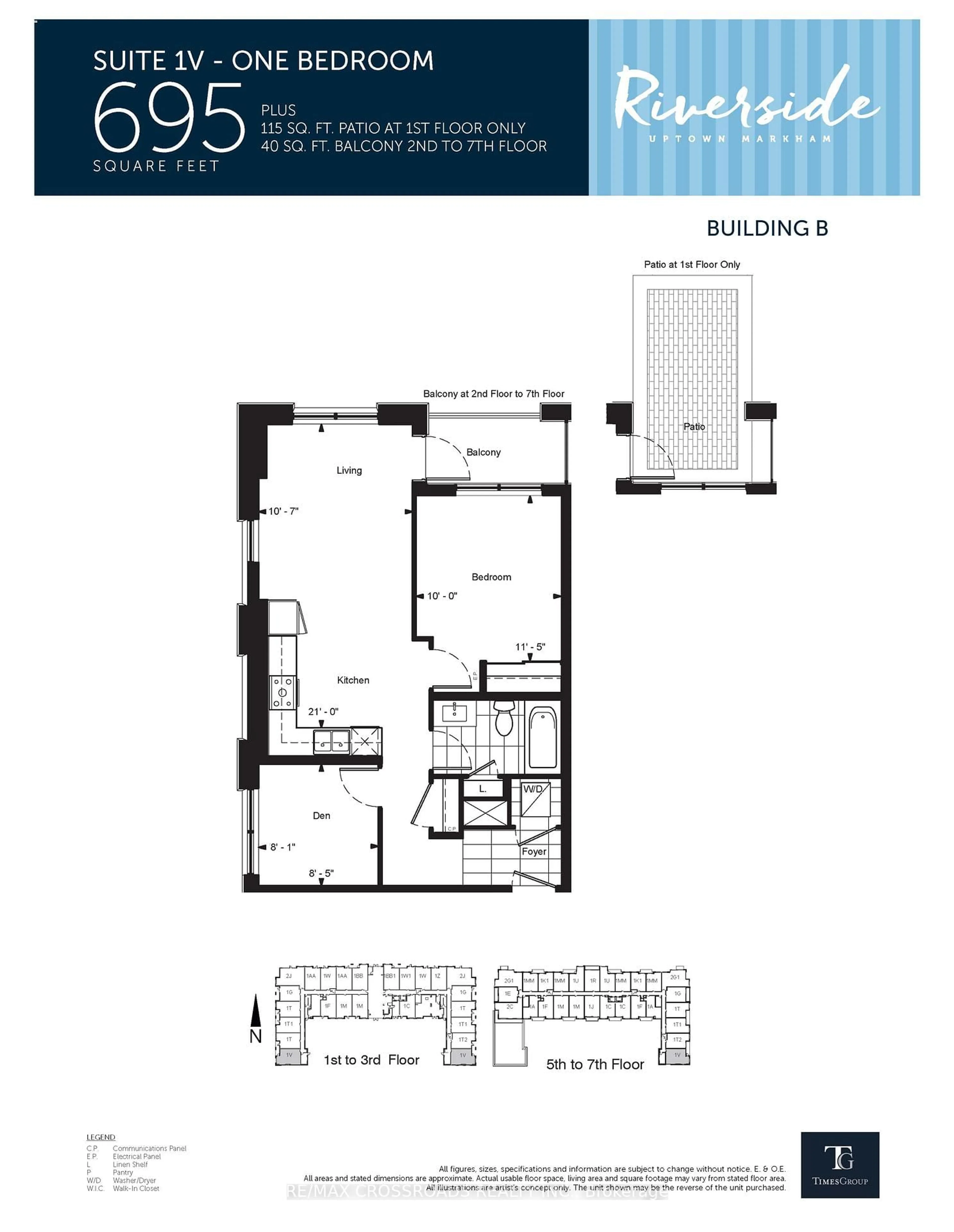 Floor plan for 25 Water Walk Dr #308, Markham Ontario L6G 0G3