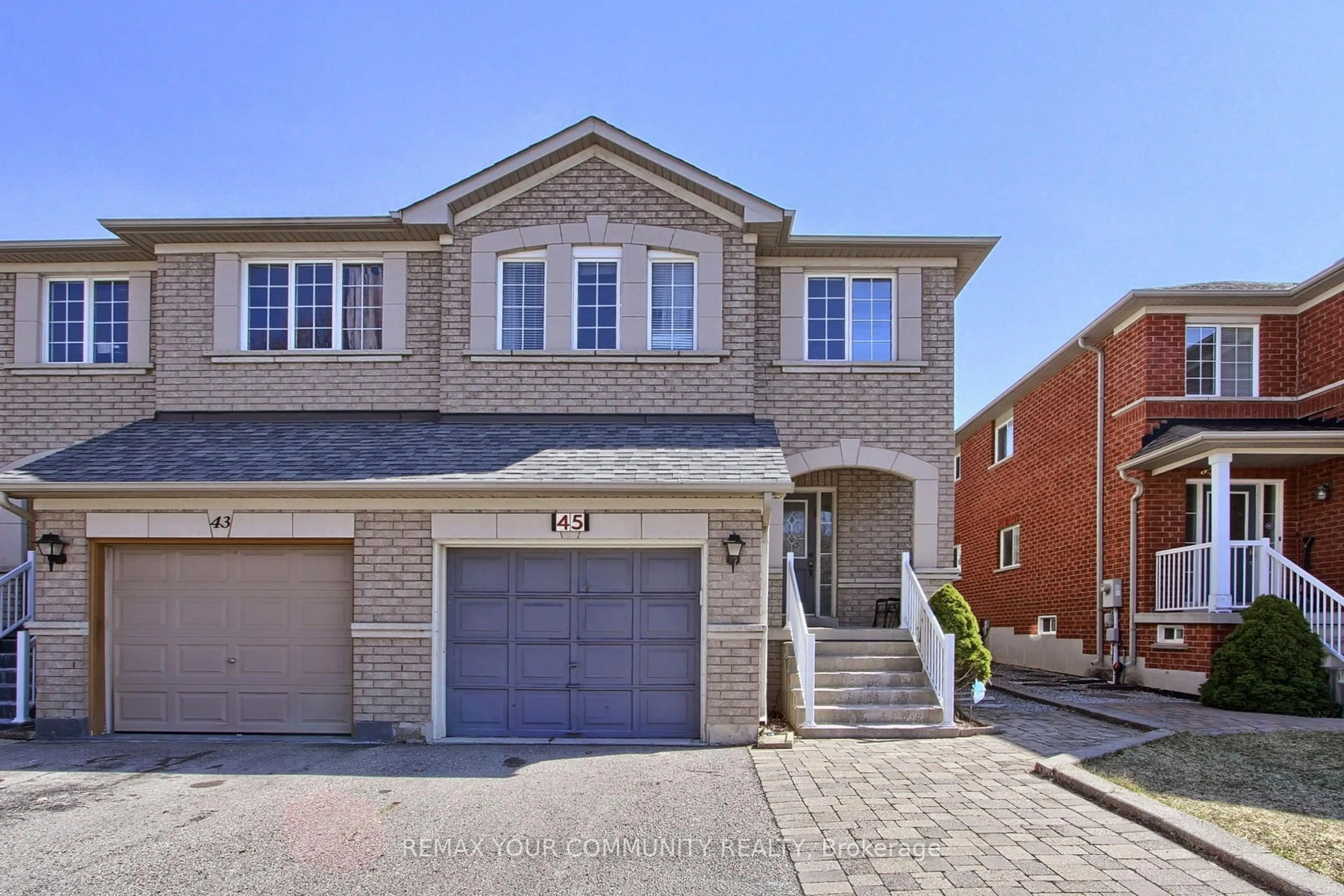 Home with brick exterior material, street for 45 Harmony Rd, Vaughan Ontario L4K 5G5