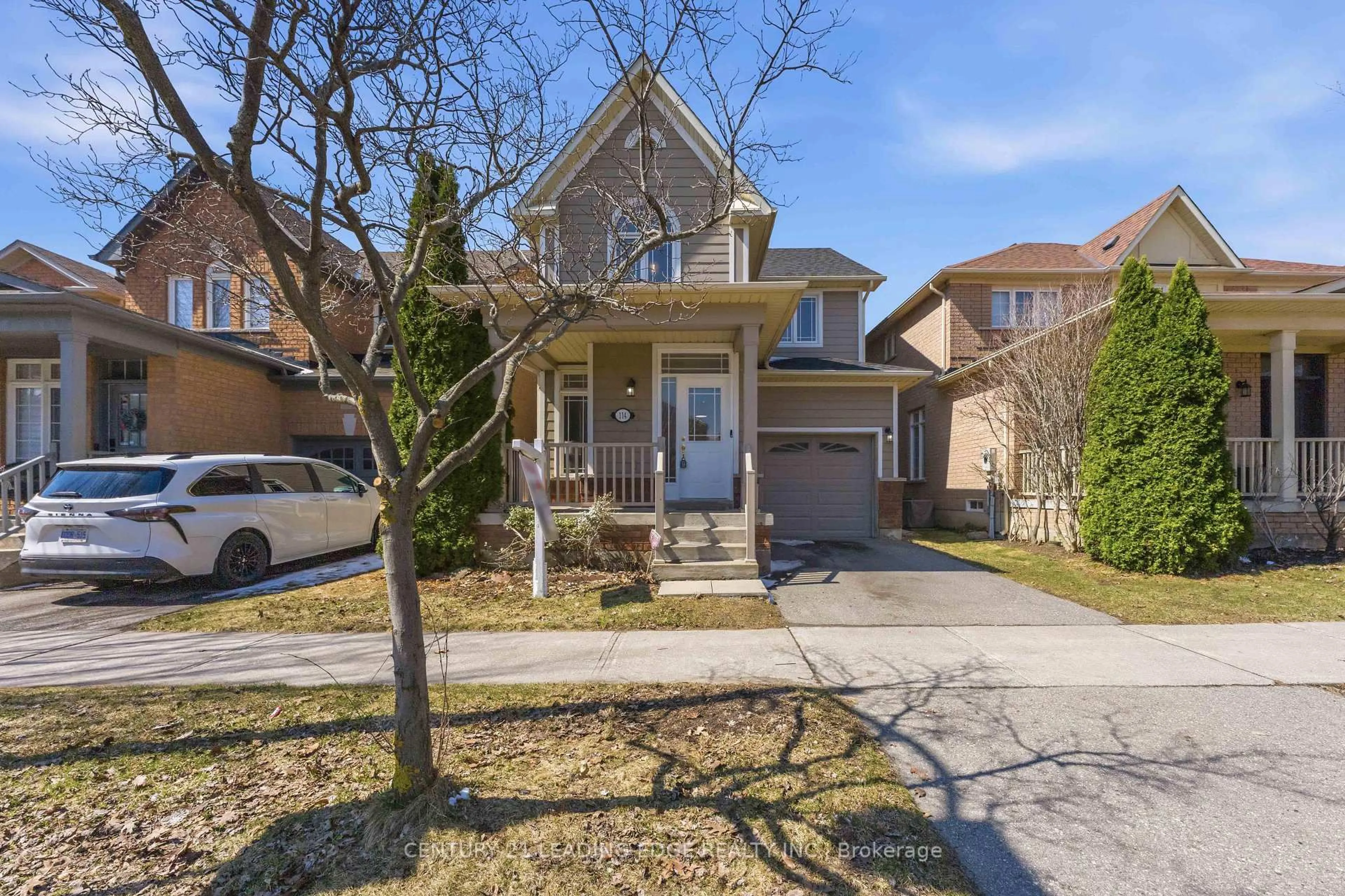 Home with brick exterior material, street for 114 ALFRED PATERSON Dr, Markham Ontario L6E 1L5