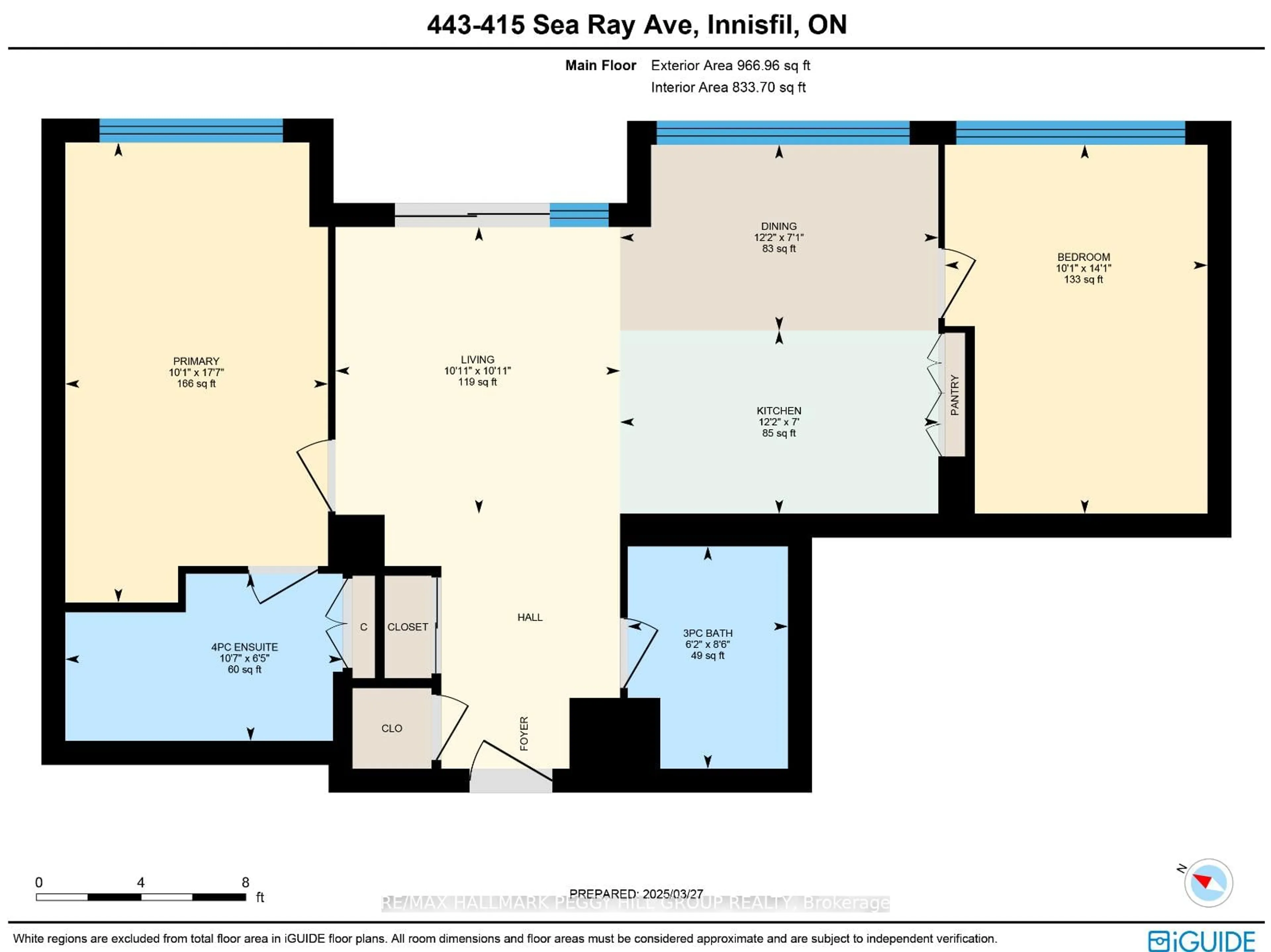 Floor plan for 415 Sea Ray Ave #443, Innisfil Ontario L9S 0R5