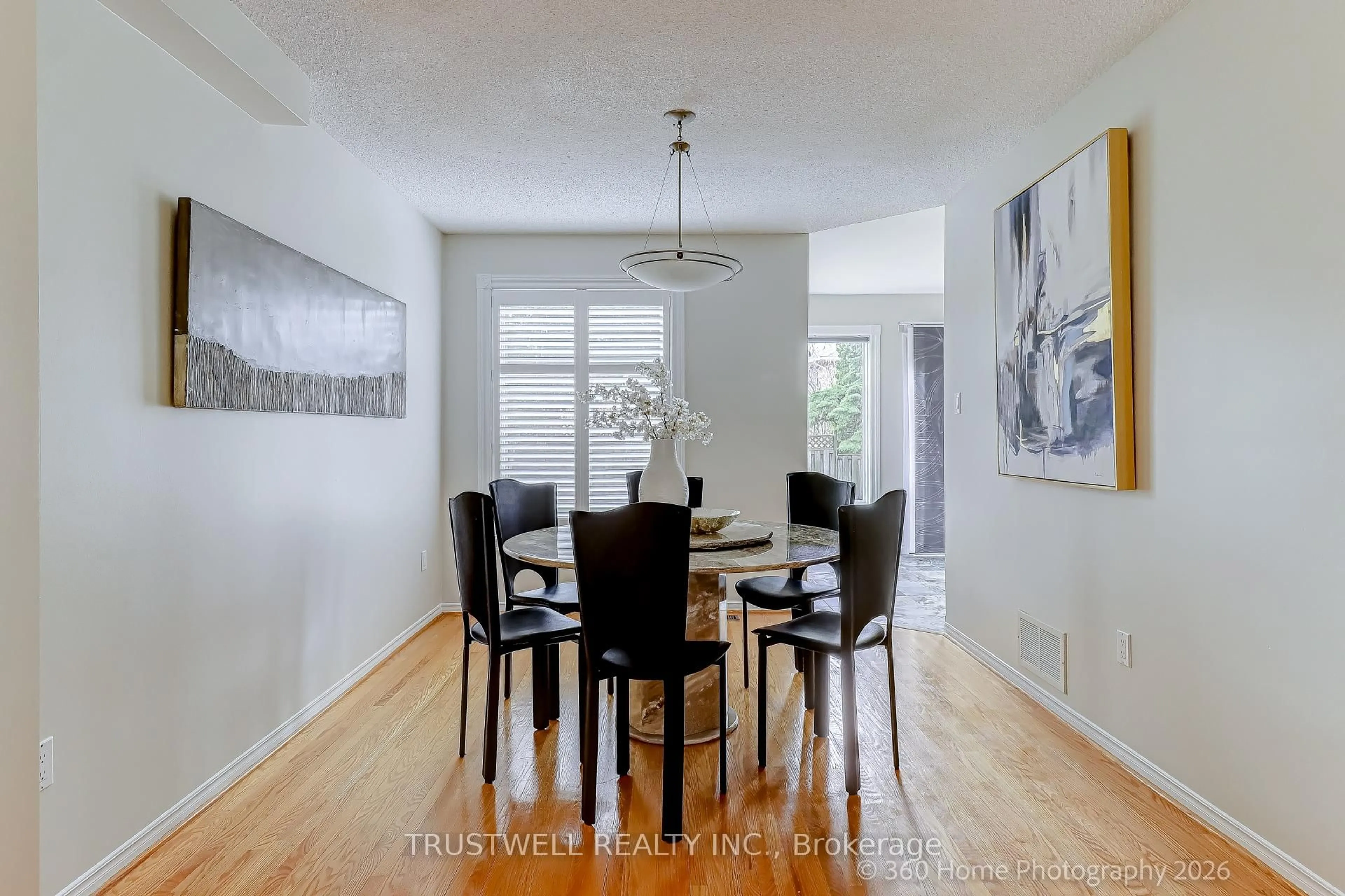 Dining room, wood/laminate floor for 224 Hollingham Rd, Markham Ontario L3R 8K3