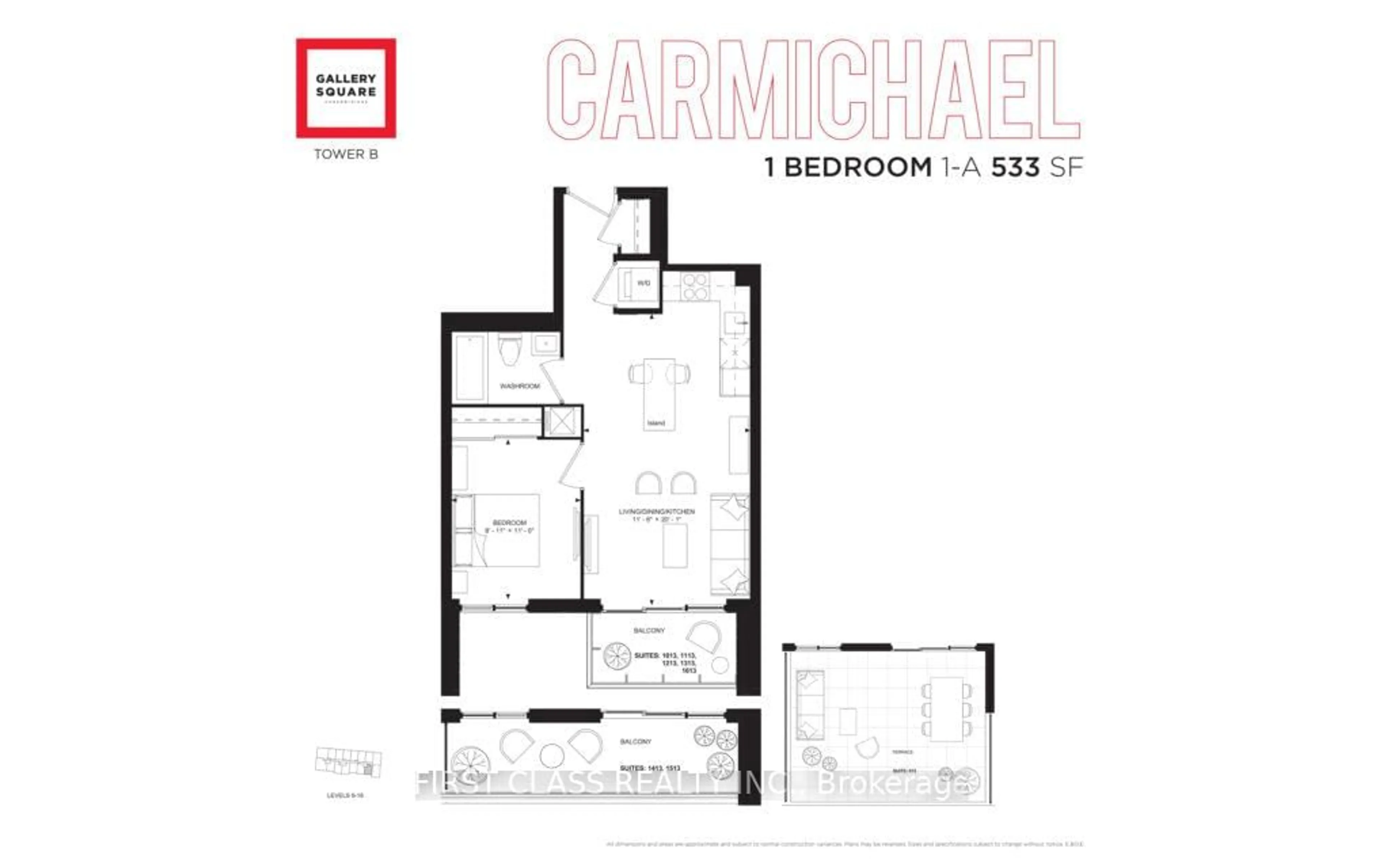 Floor plan for 292 Verdale Crossing #1713, Markham Ontario L6G 0H6