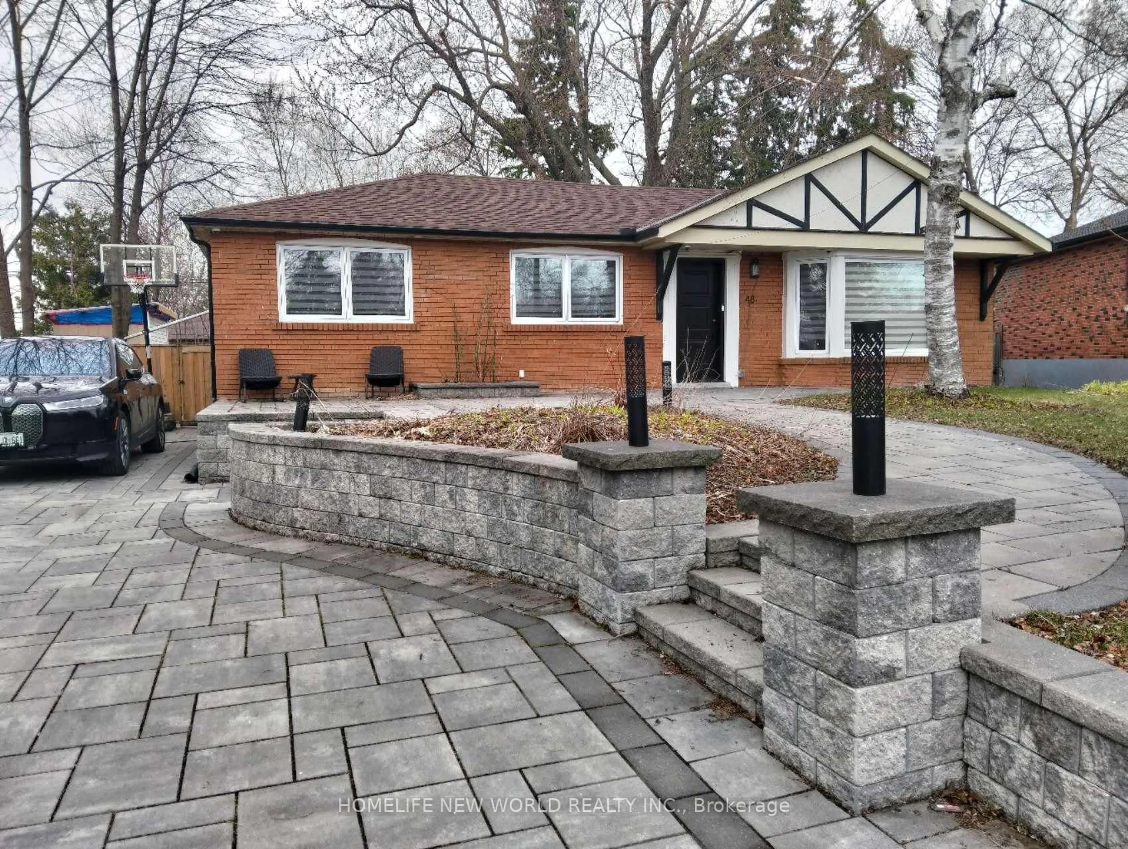 Home with brick exterior material, street for 48 Lincoln Green Dr, Markham Ontario L3P 1R7