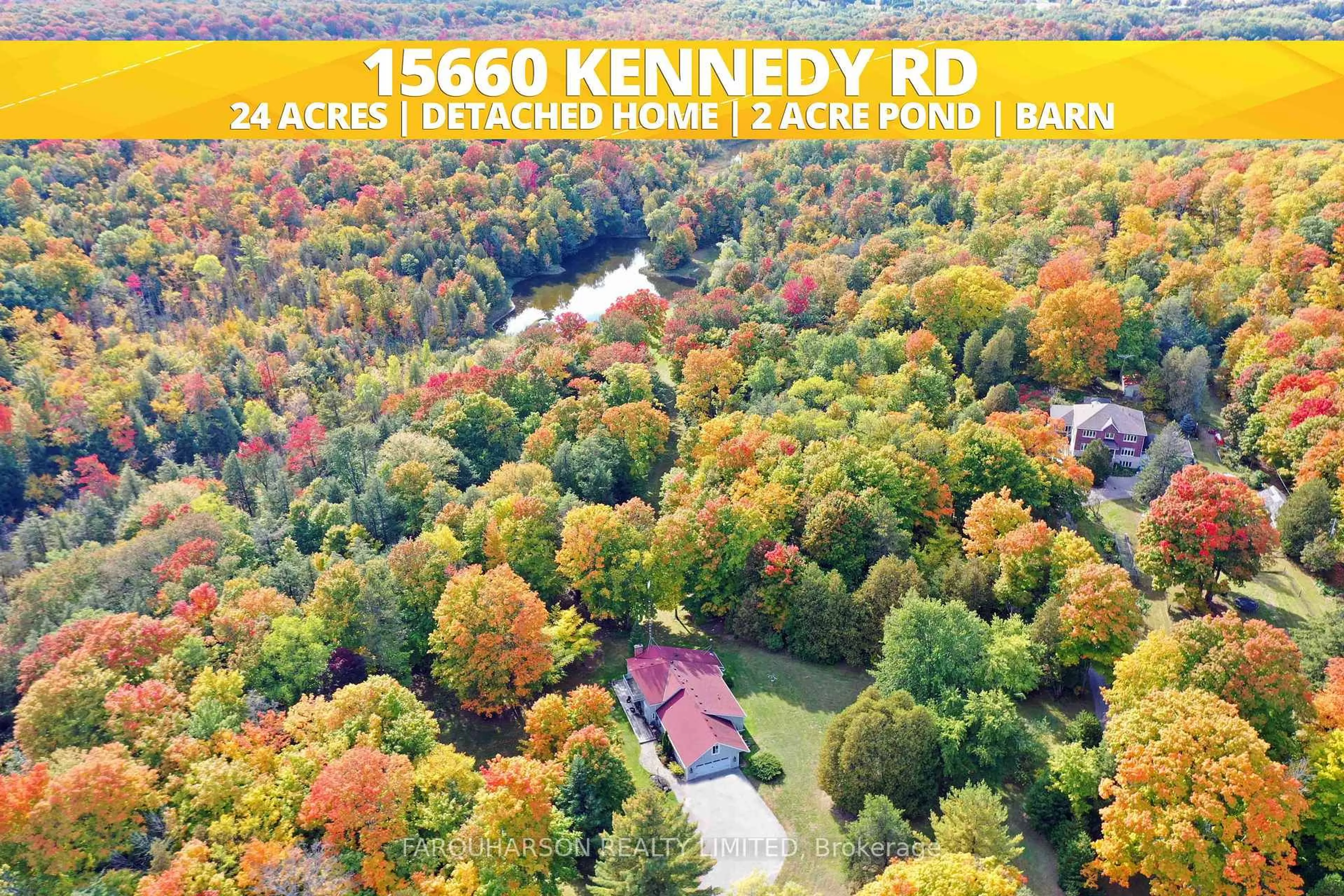 A pic from outside/outdoor area/front of a property/back of a property/a pic from drone, street for 15660 Kennedy Rd, Whitchurch-Stouffville Ontario L4A 2M8