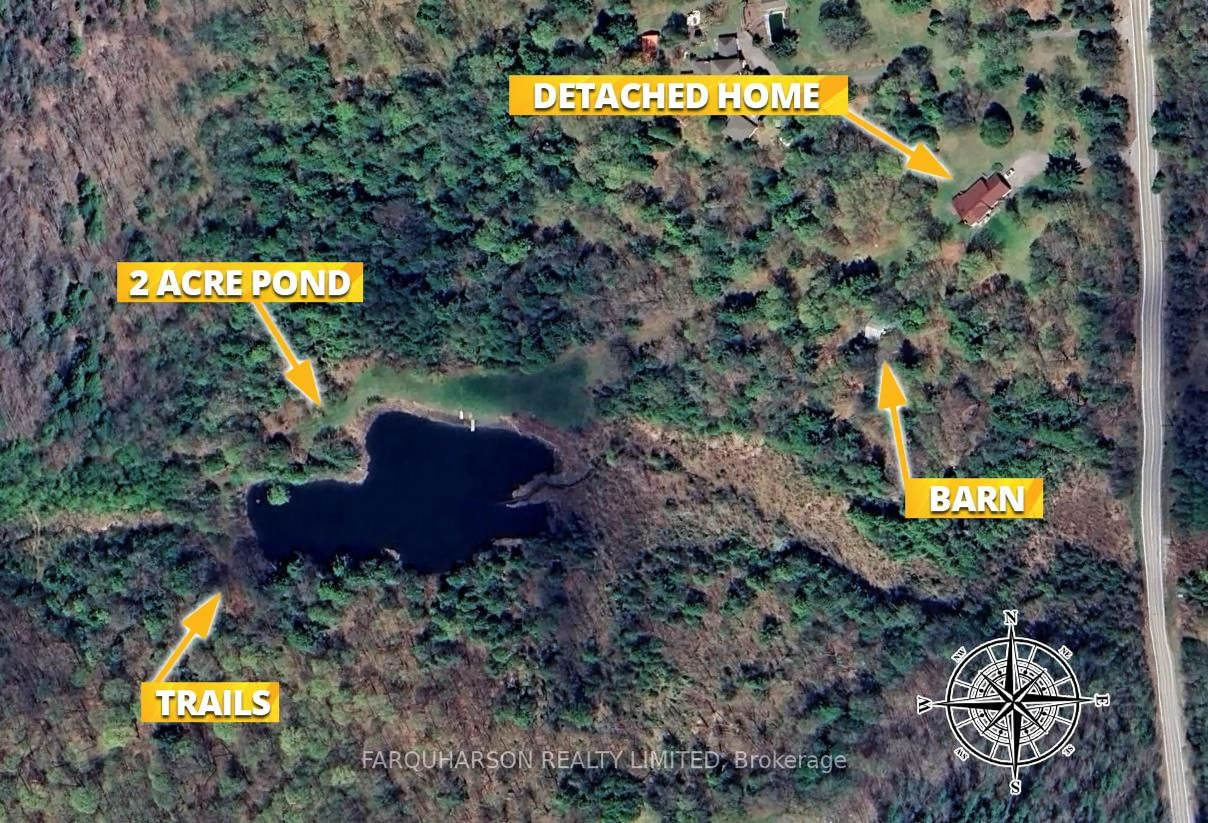 A pic from outside/outdoor area/front of a property/back of a property/a pic from drone, water/lake/river/ocean view for 15660 Kennedy Rd, Whitchurch-Stouffville Ontario L4A 2M8