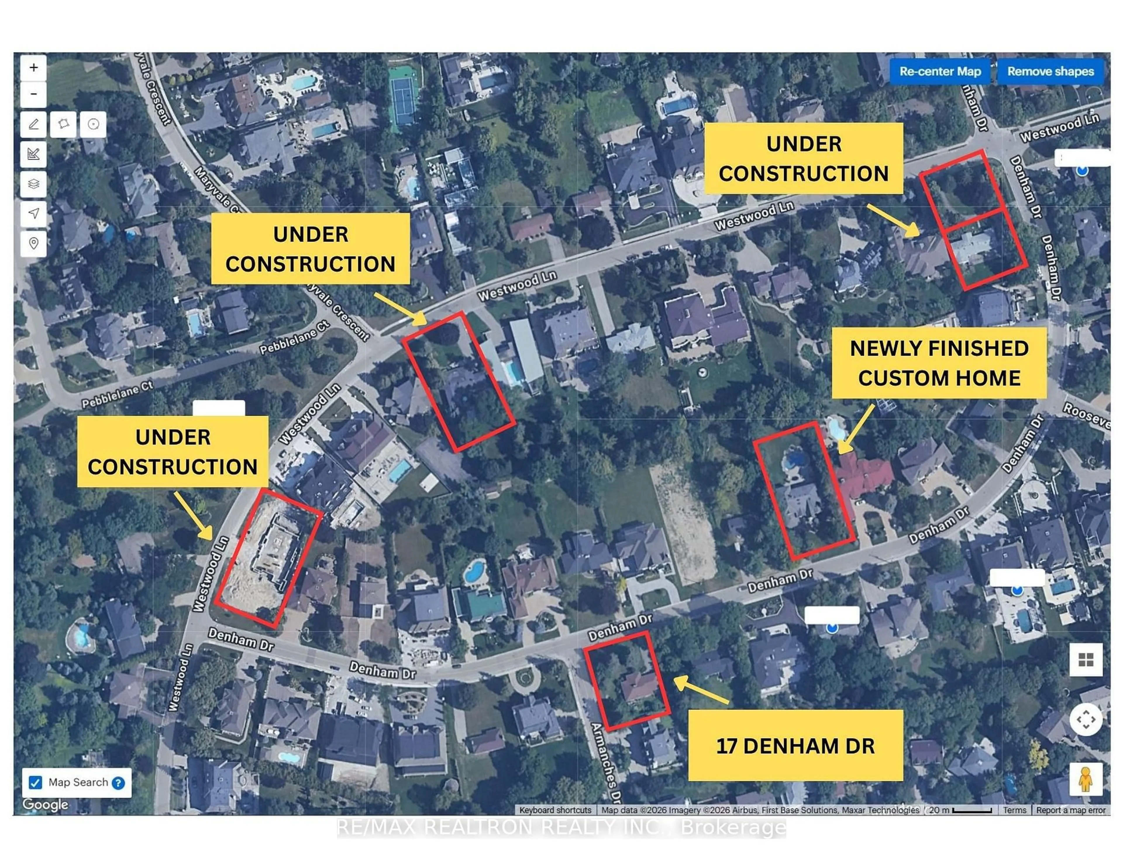 A pic from outside/outdoor area/front of a property/back of a property/a pic from drone, street for 17 Denham Dr, Richmond Hill Ontario L4C 6H6