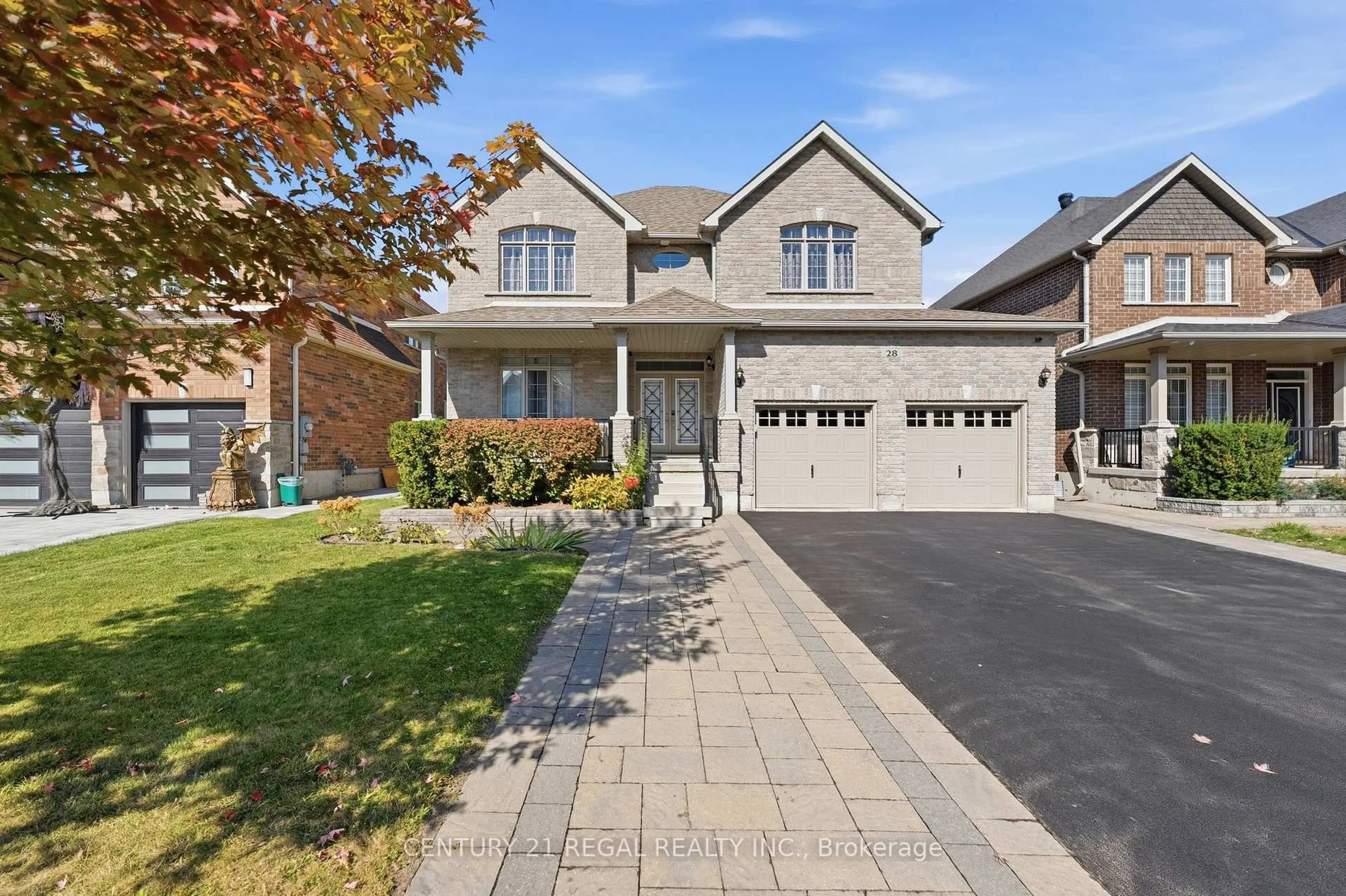 Home with brick exterior material, street for 28 Tim Jacobs Dr, Georgina Ontario L4P 0G5