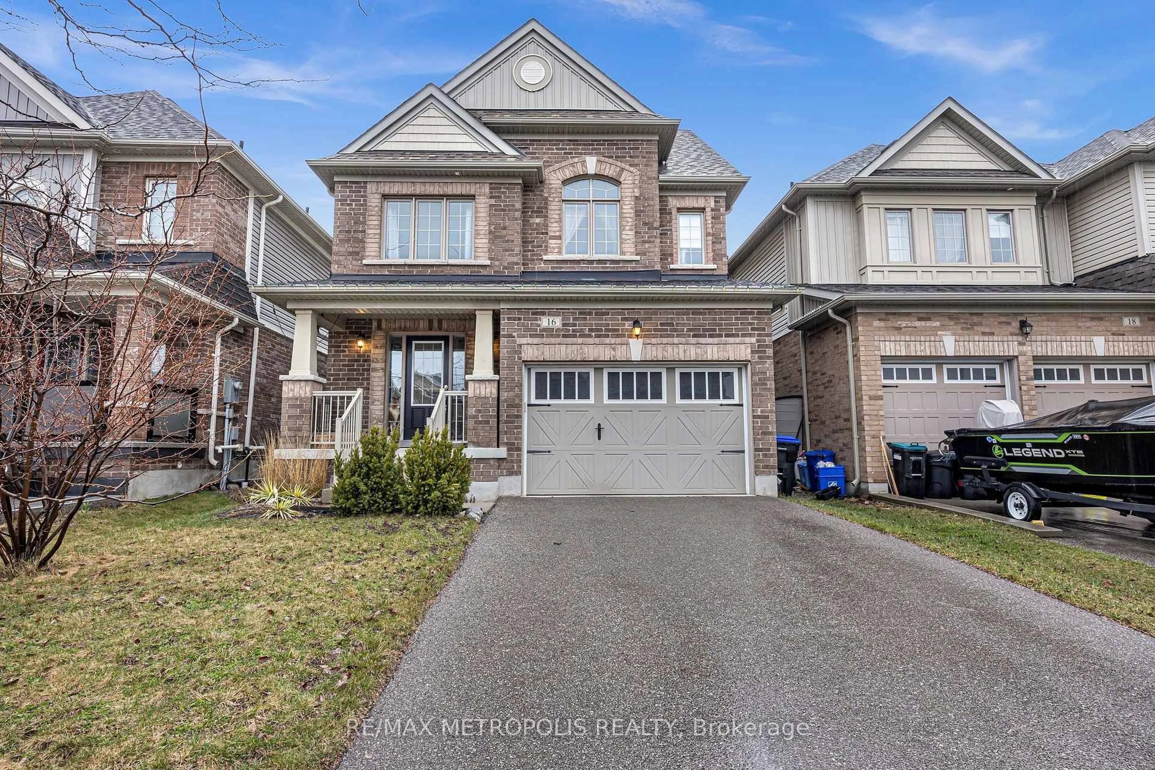 Home with brick exterior material, street for 16 Treetops Blvd, New Tecumseth Ontario L9R 0M3
