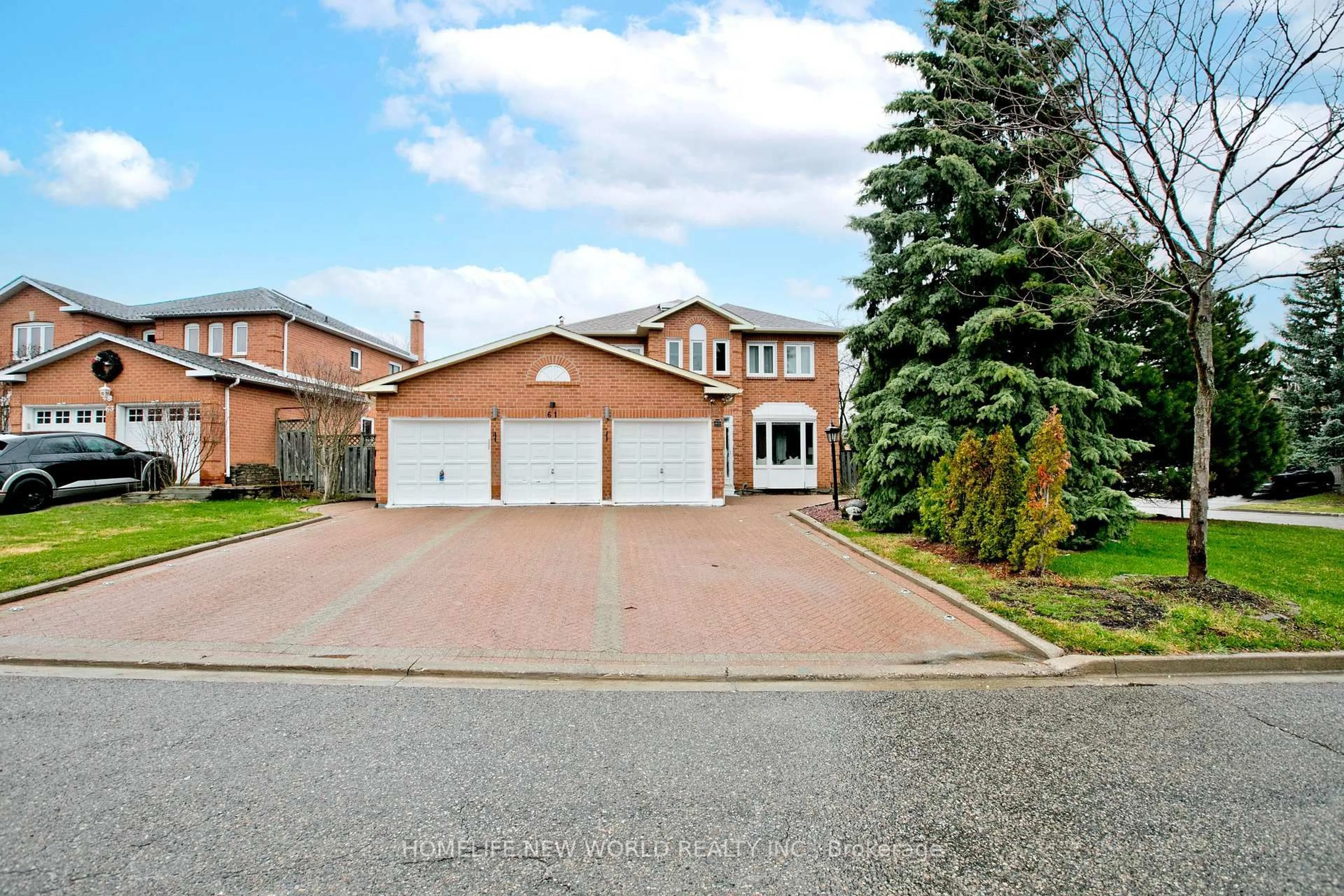 Home with brick exterior material, street for 61 Nadine Cres, Markham Ontario L3R 7Y7