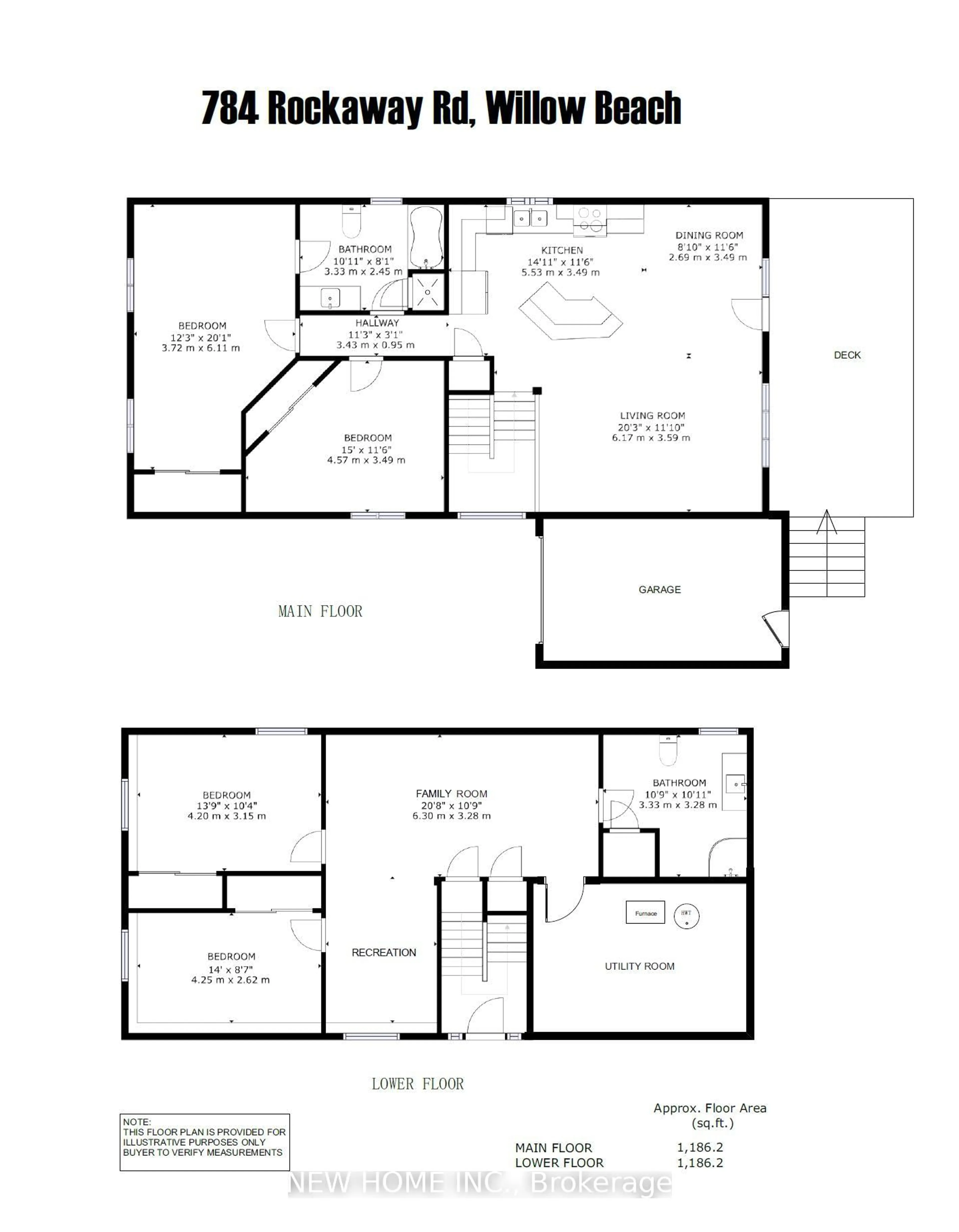 Floor plan for 784 Rockaway Rd, Georgina Ontario L0E 1S0