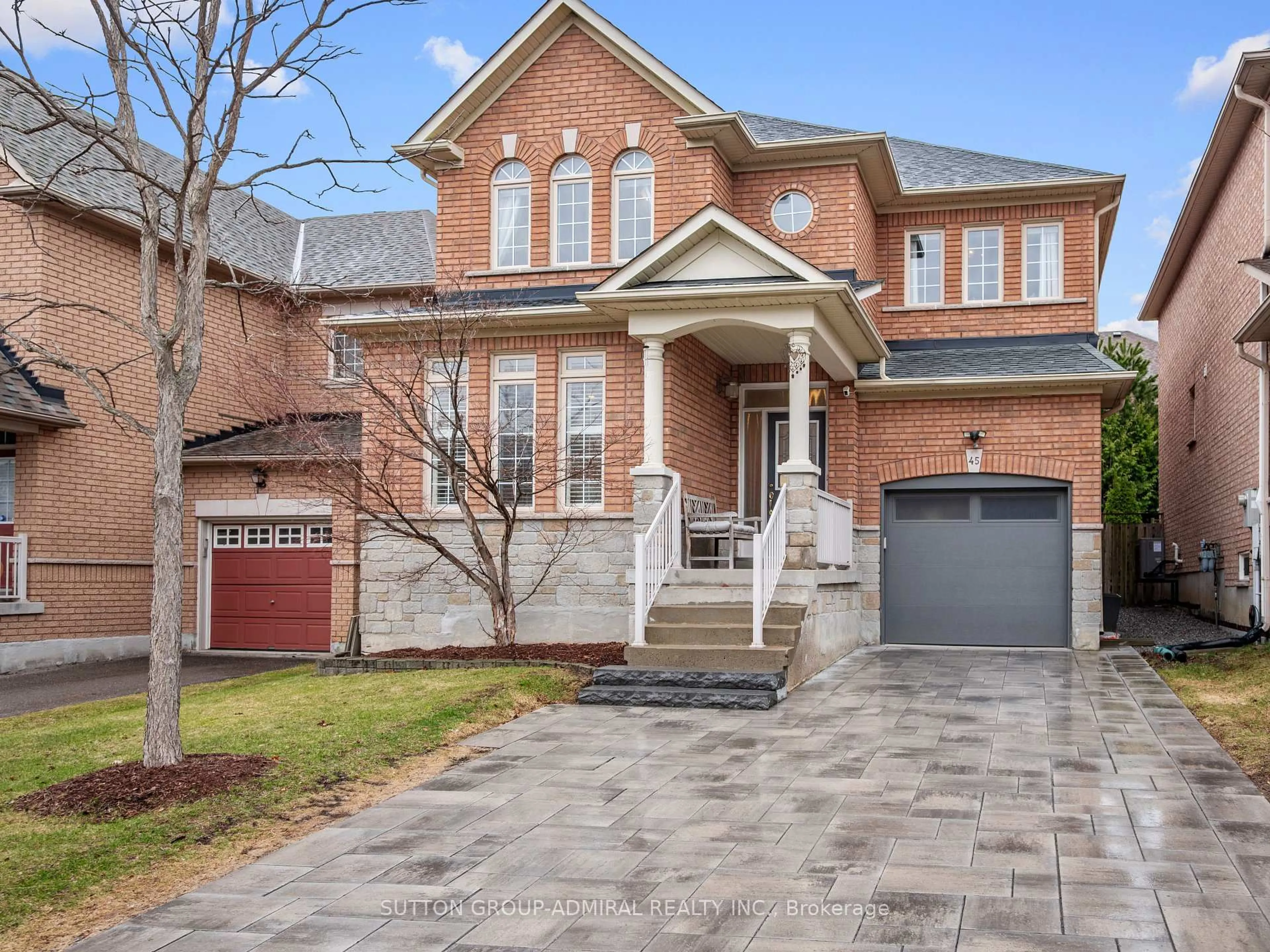 Home with brick exterior material, street for 45 Chardonnay Dr, Vaughan Ontario L4J 8R8
