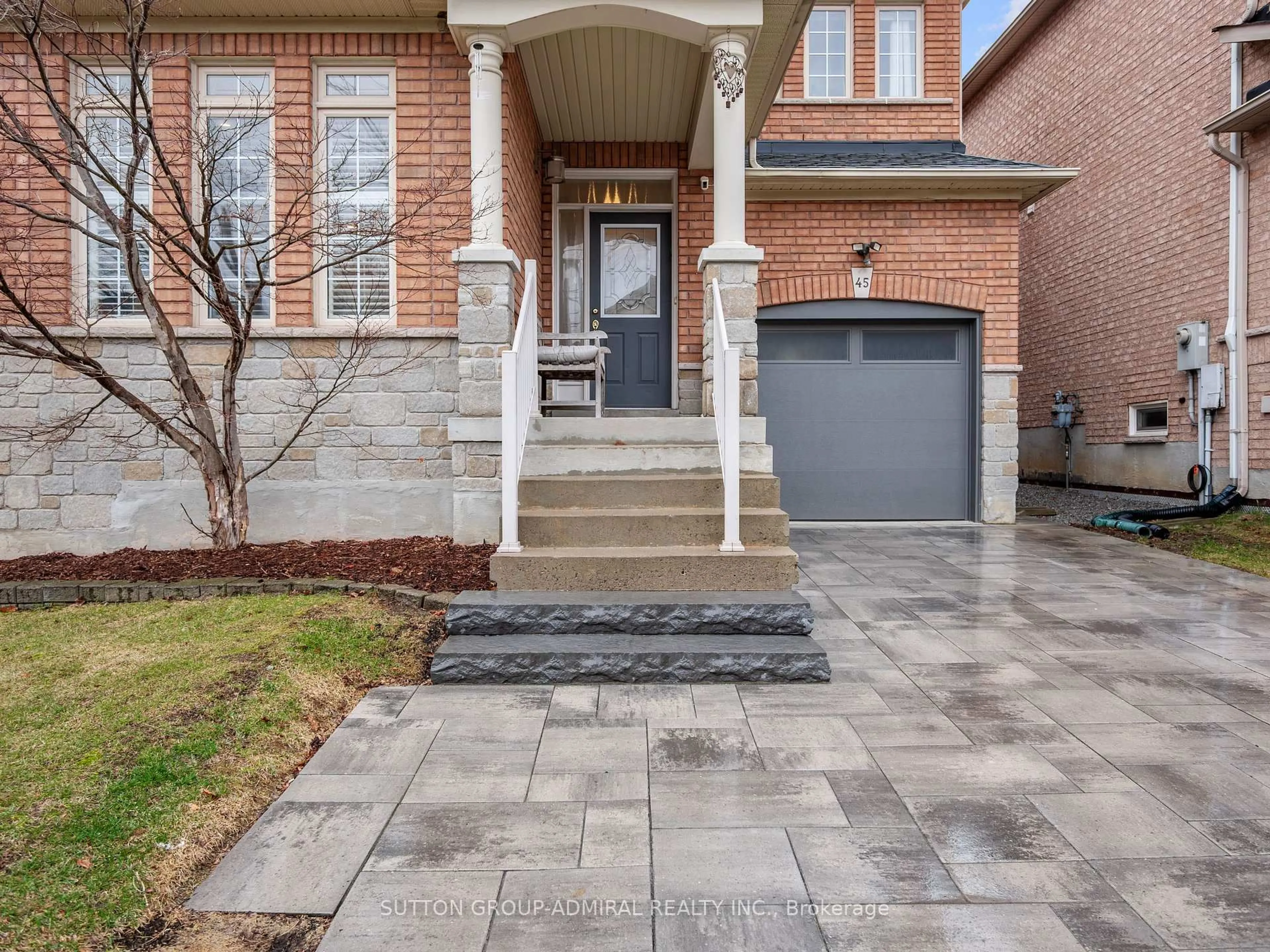 Home with brick exterior material, street for 45 Chardonnay Dr, Vaughan Ontario L4J 8R8