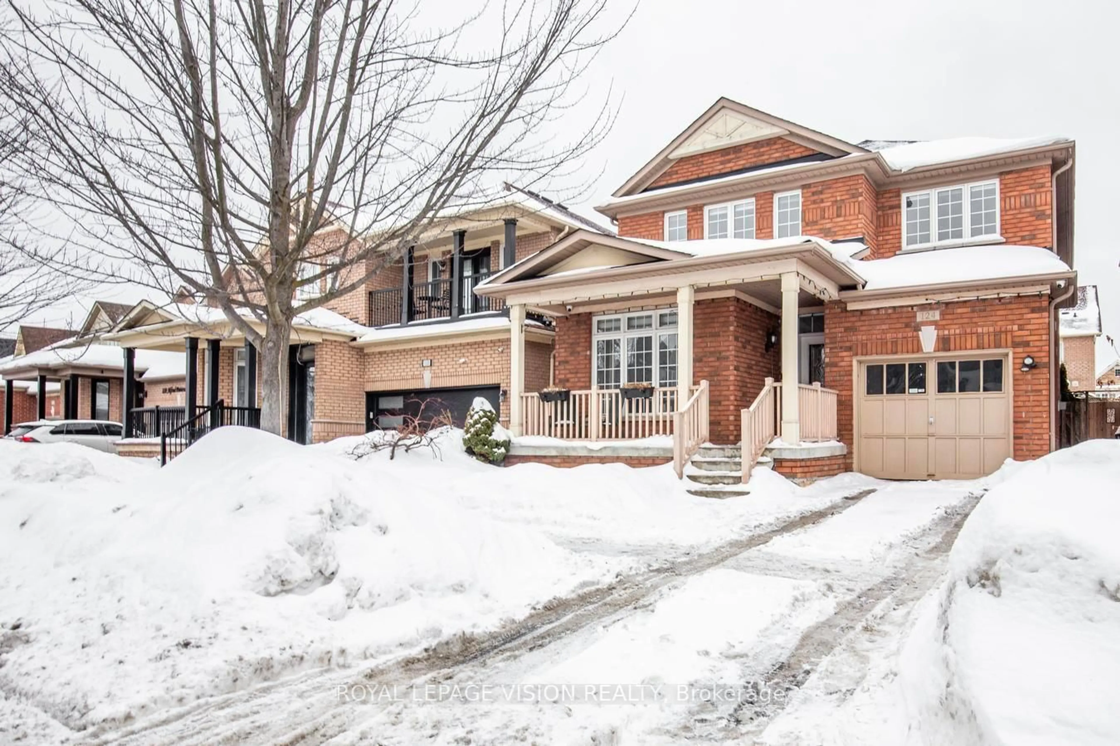 Home with brick exterior material, street for 124 Alfred Paterson Dr, Markham Ontario L6E 1L5