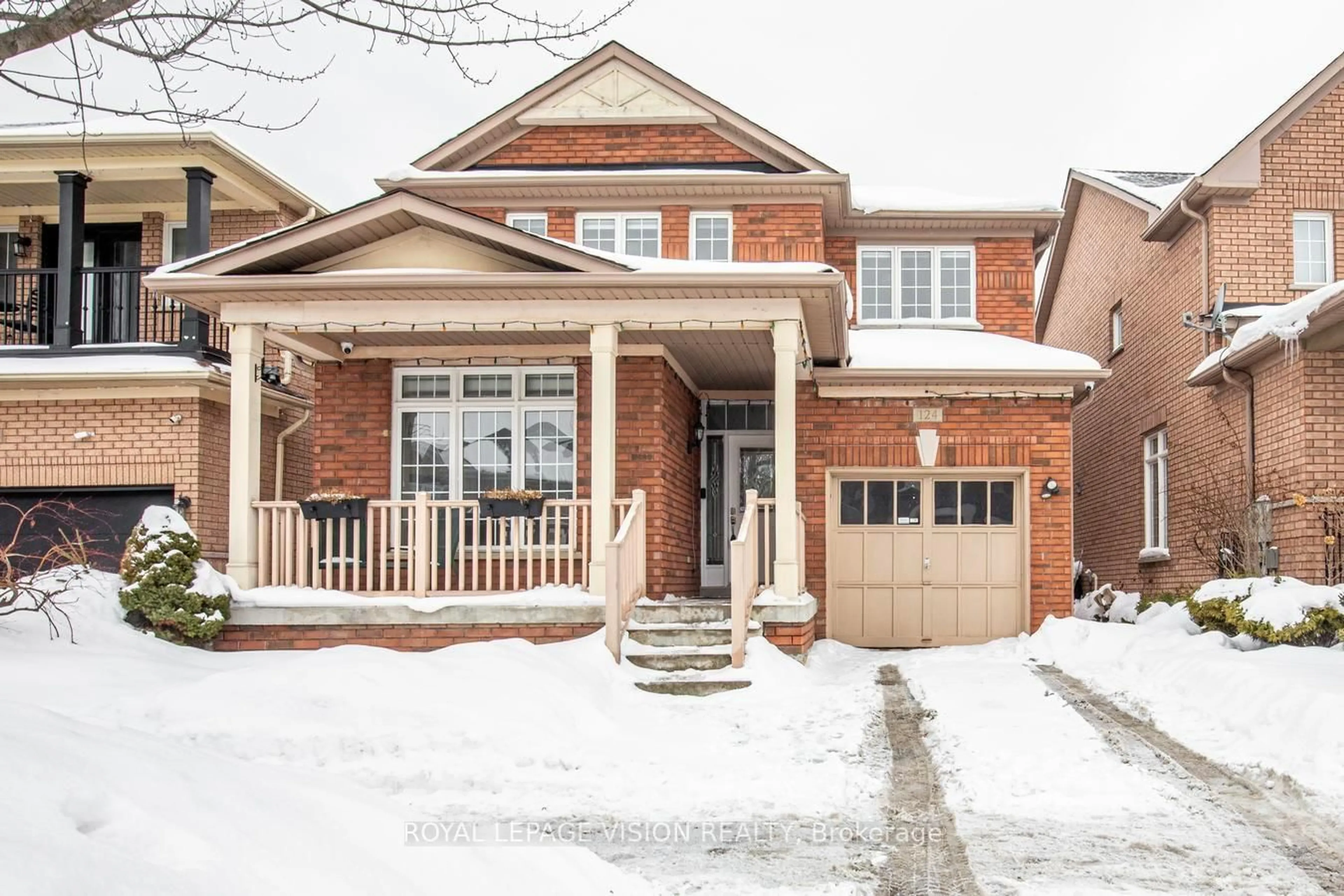 Home with brick exterior material, street for 124 Alfred Paterson Dr, Markham Ontario L6E 1L5