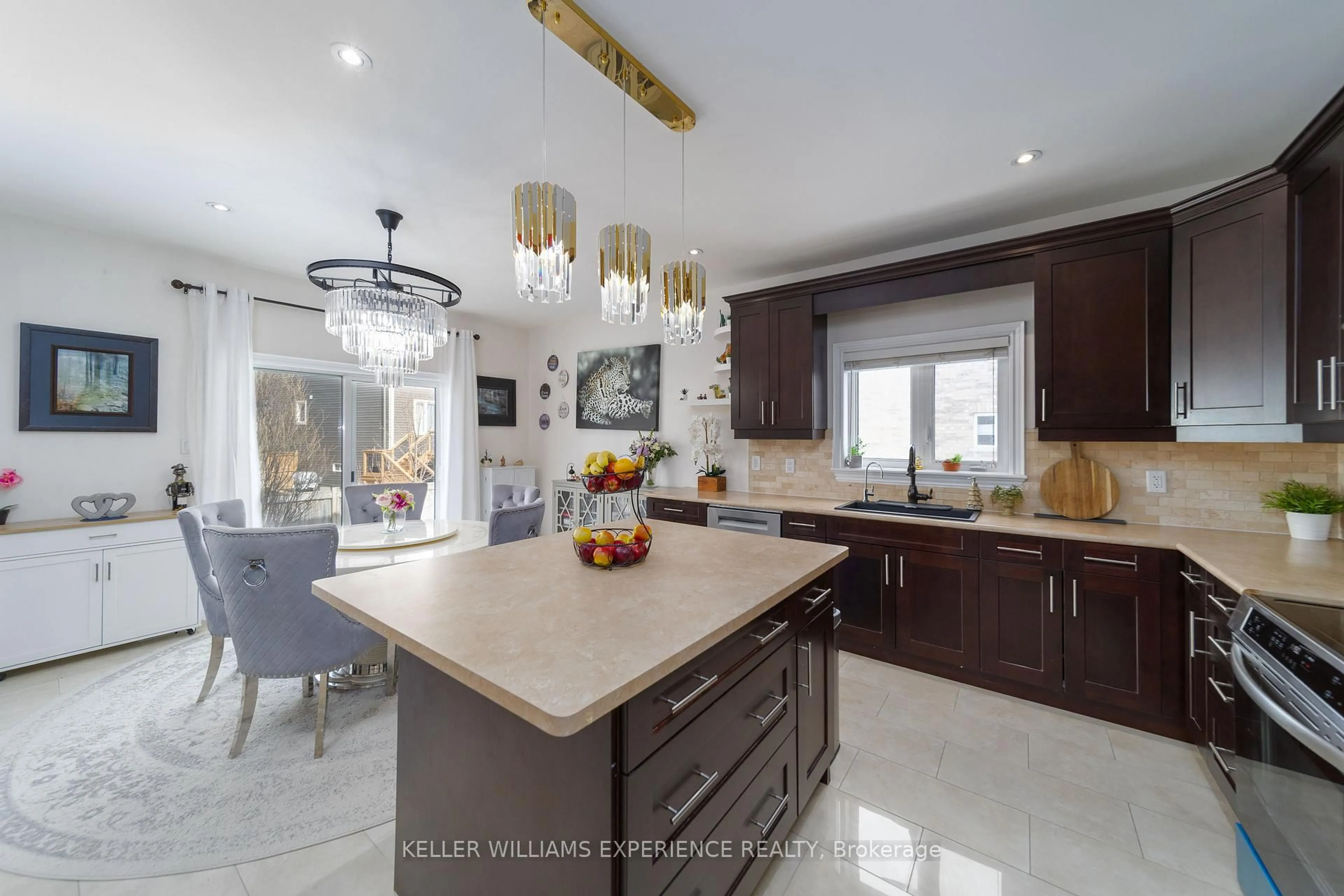 Open concept kitchen, ceramic/tile floor for 121 Centre St, Essa Ontario L0M 1B0