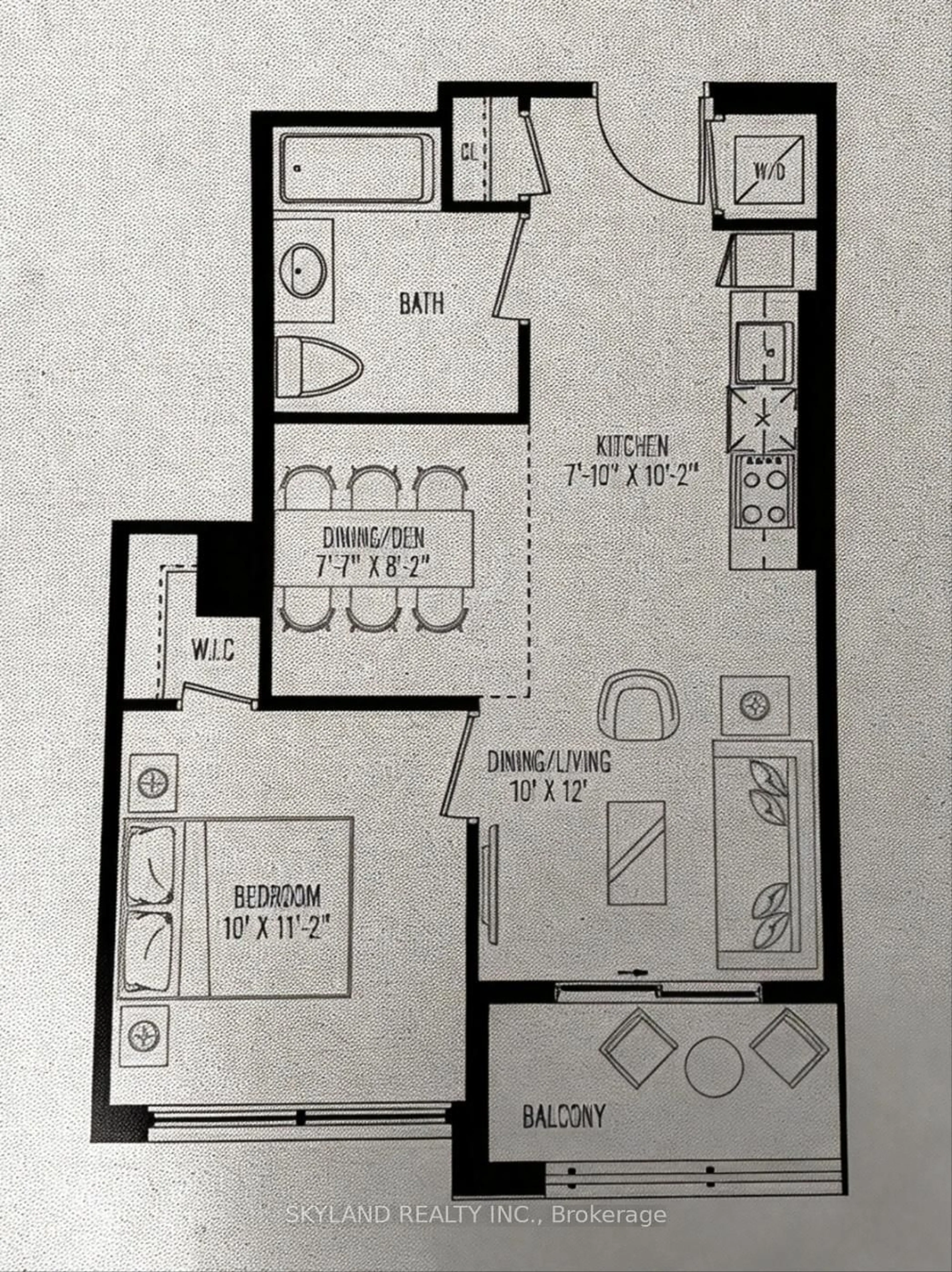 Floor plan for 1 Grandview Ave #911, Markham Ontario L3T 0G7