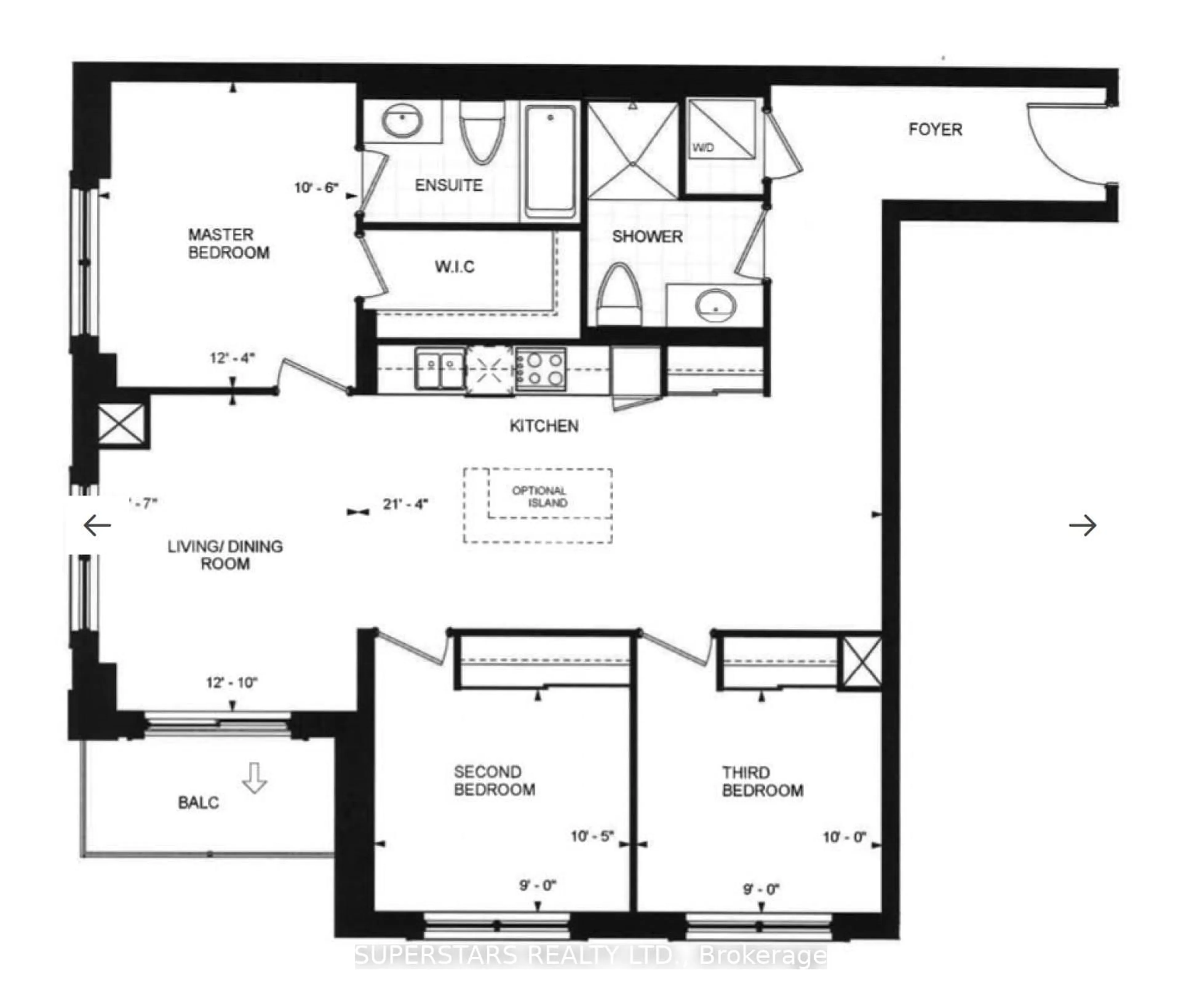 Floor plan for 278 Buchanan Dr #817, Markham Ontario L3R 6J1