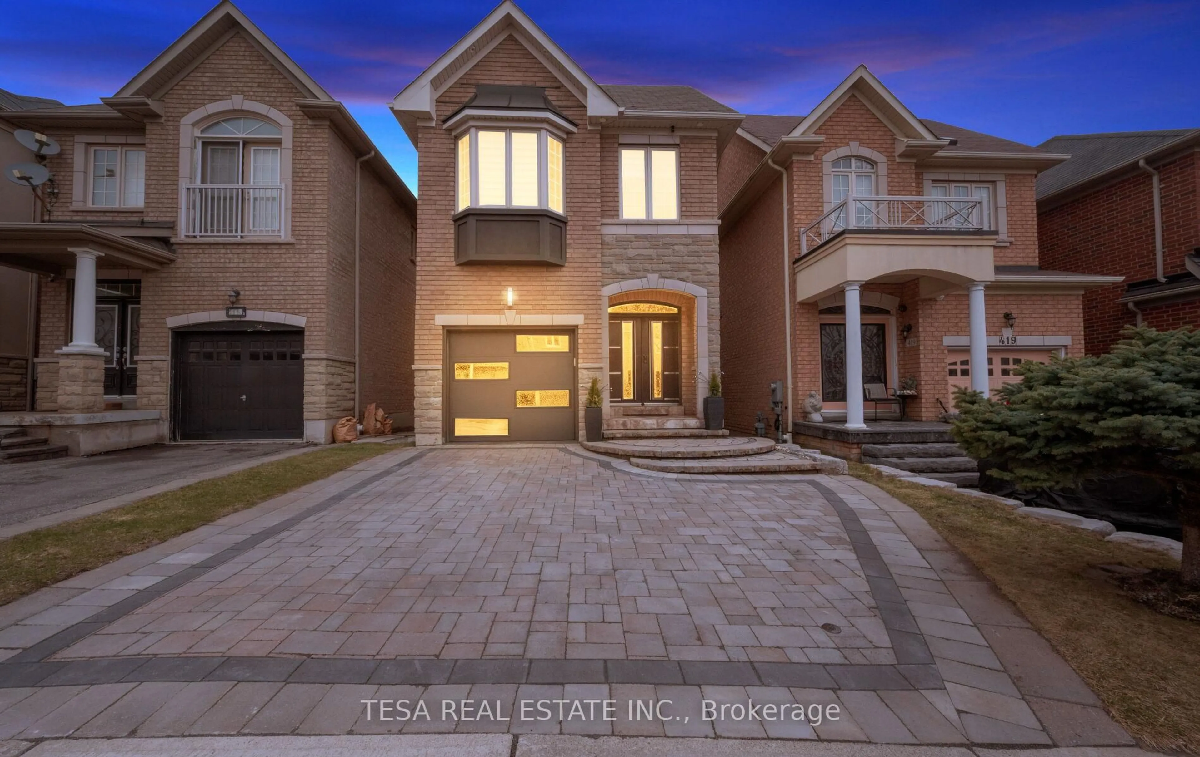 Home with brick exterior material, street for 417 Lady Nadia Dr, Vaughan Ontario L6A 4E8