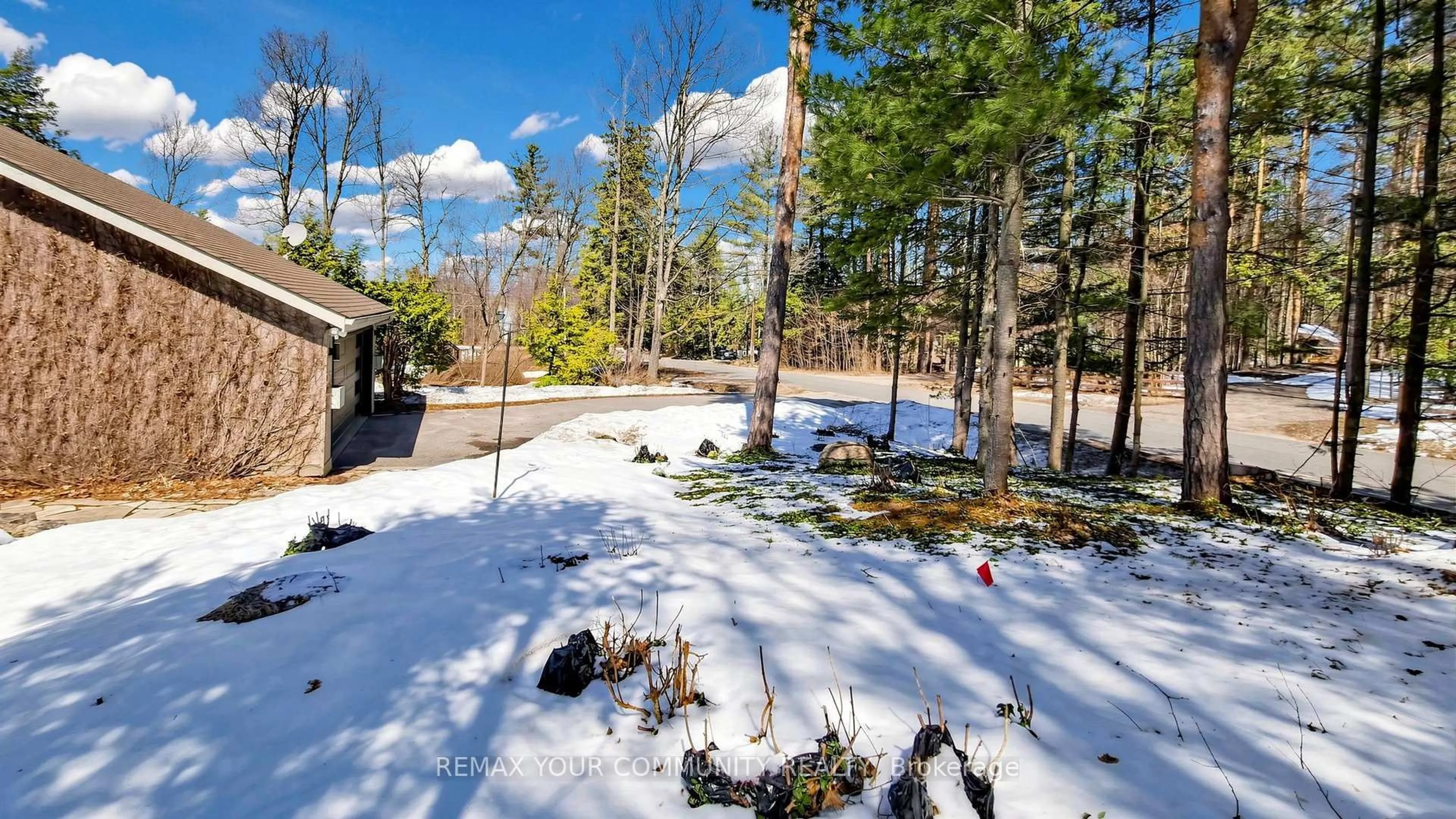 A pic from outside/outdoor area/front of a property/back of a property/a pic from drone, forest/trees view for 3792 Fairway Rd, Innisfil Ontario L9S 2L4