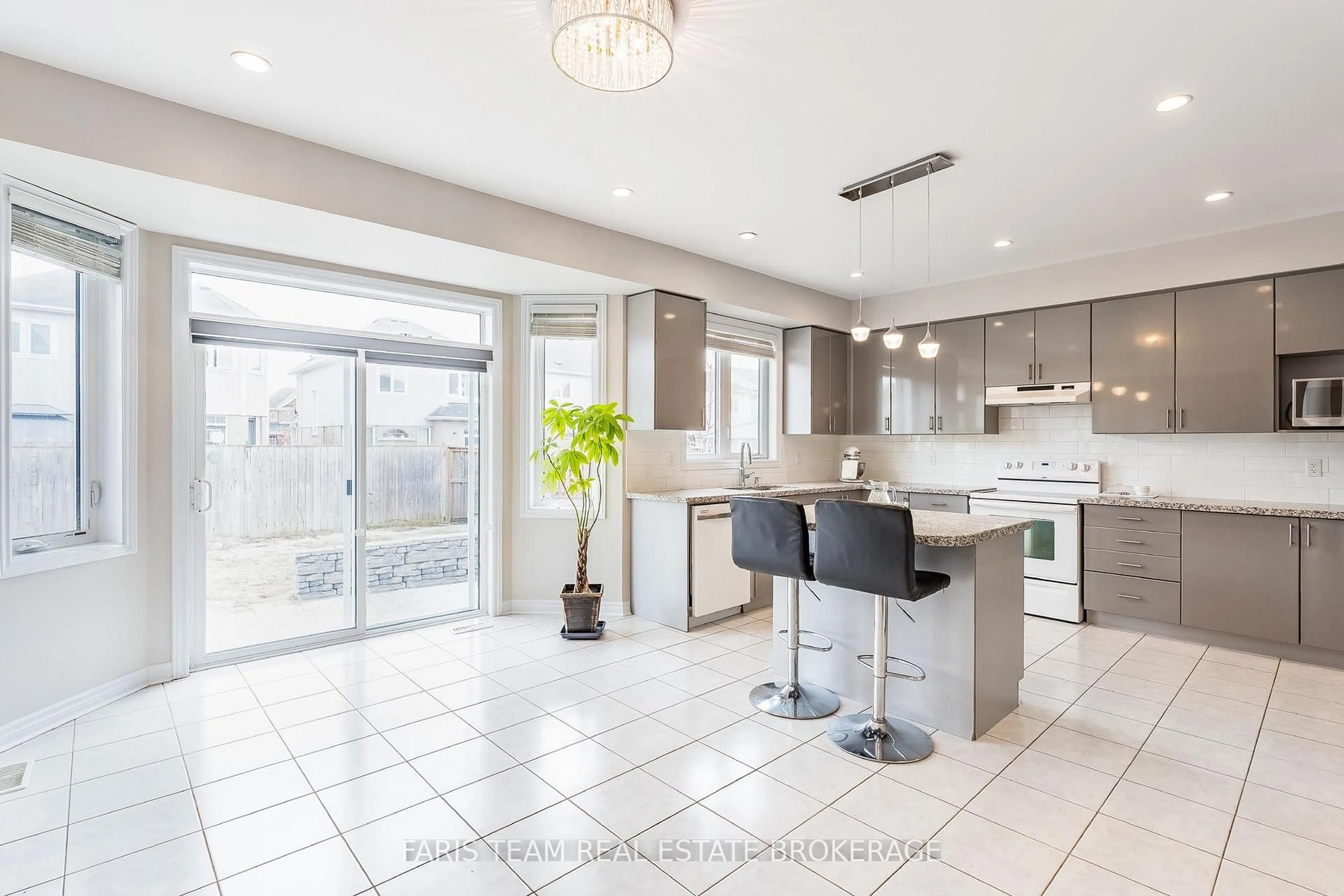 Contemporary kitchen, ceramic/tile floor for 111 Latimer Ave, Essa Ontario L3W 0N1