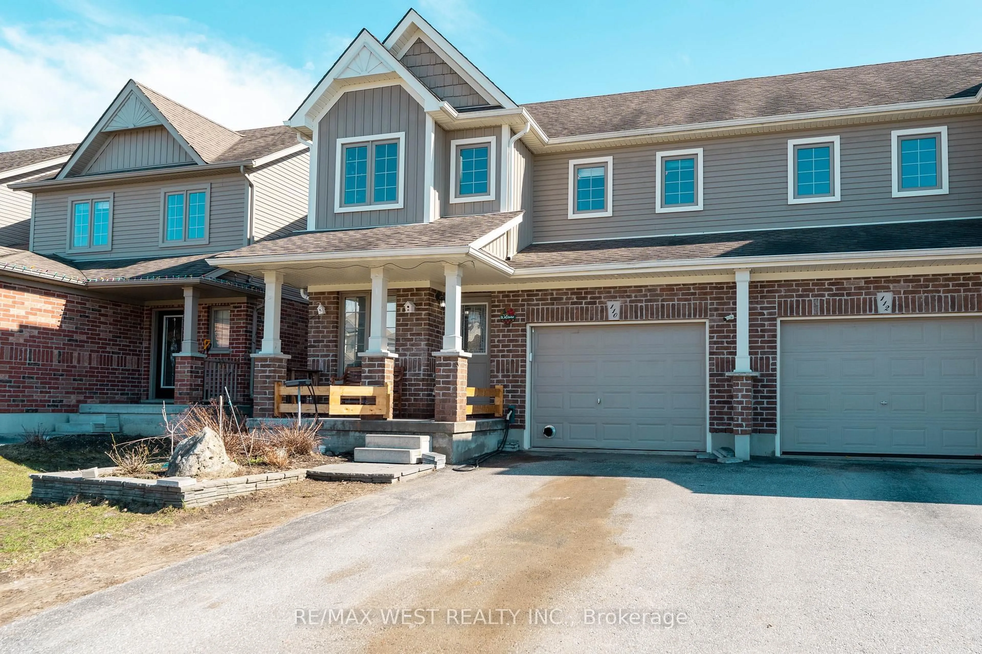 Home with brick exterior material, street for 110 Banting Cres, Essa Ontario L0M 1B6