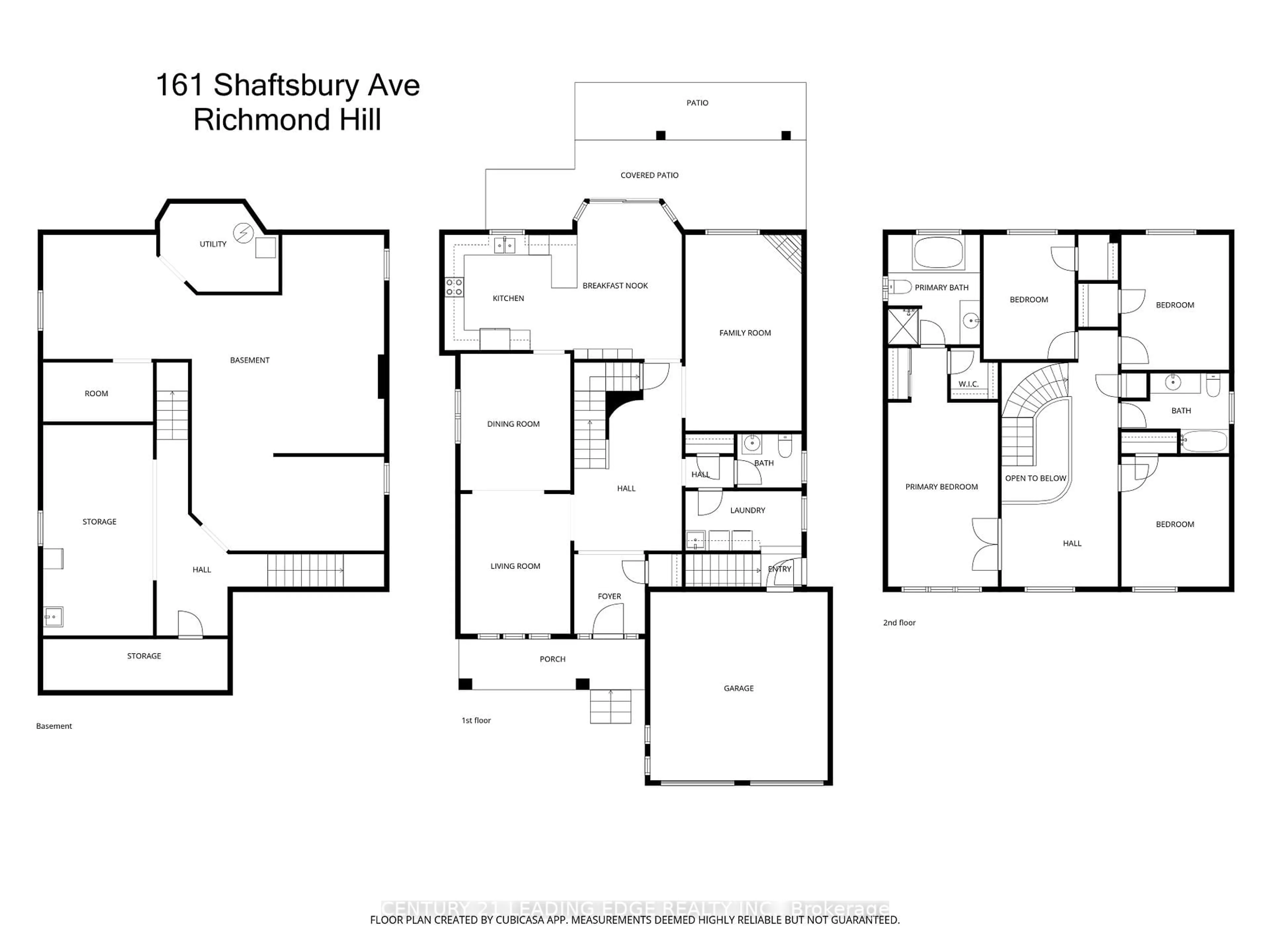 Floor plan for 161 Shaftsbury Ave, Richmond Hill Ontario L4C 0G2
