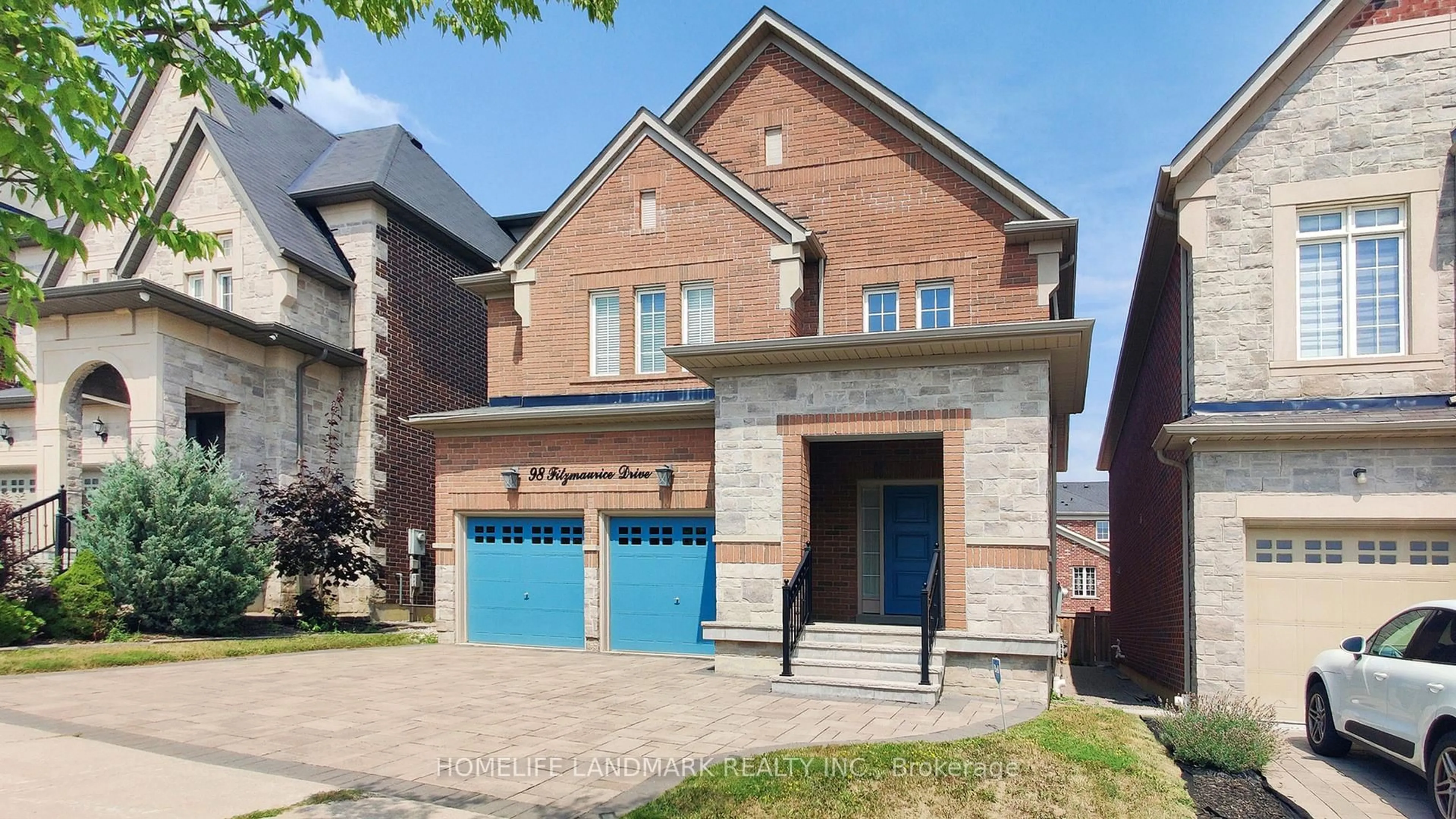 Home with brick exterior material, street for 98 Fitzmaurice Dr, Vaughan Ontario L6A 4X6