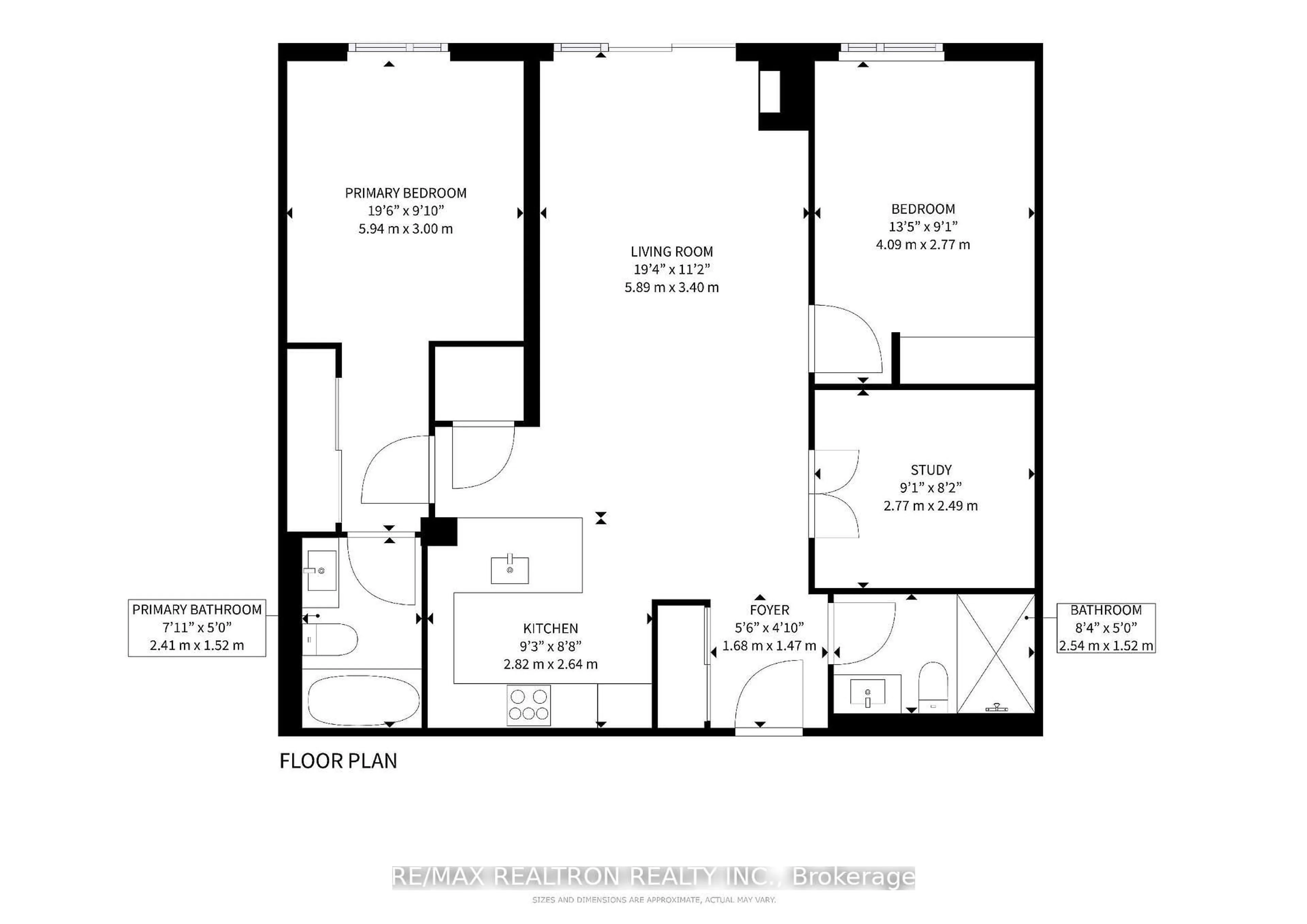 Floor plan for 38 Simcoe Promenade Circ #319C, Markham Ontario L6G 0H7