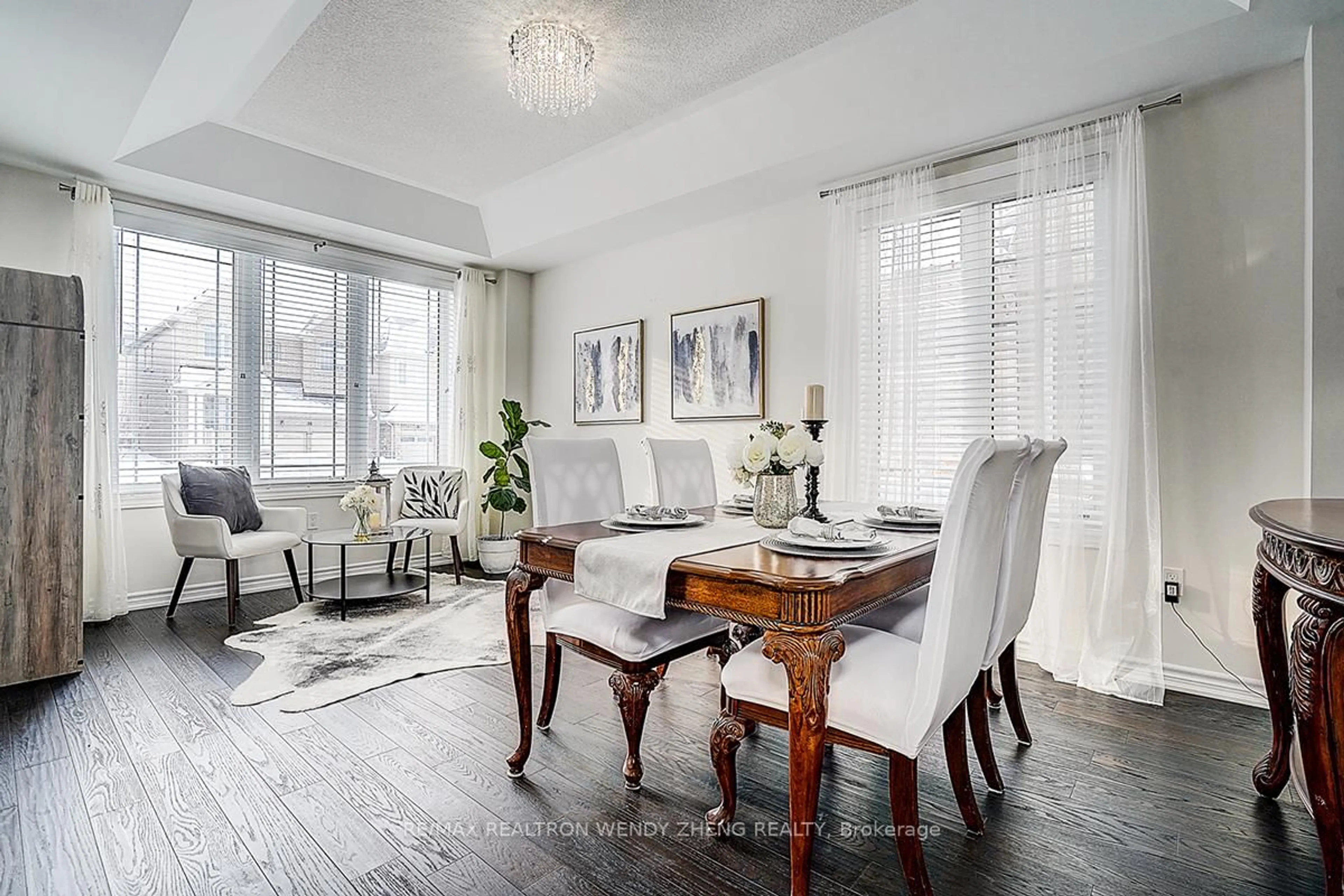 Dining room, wood/laminate floor for 23 Terrell Ave, Georgina Ontario L4P 0C8