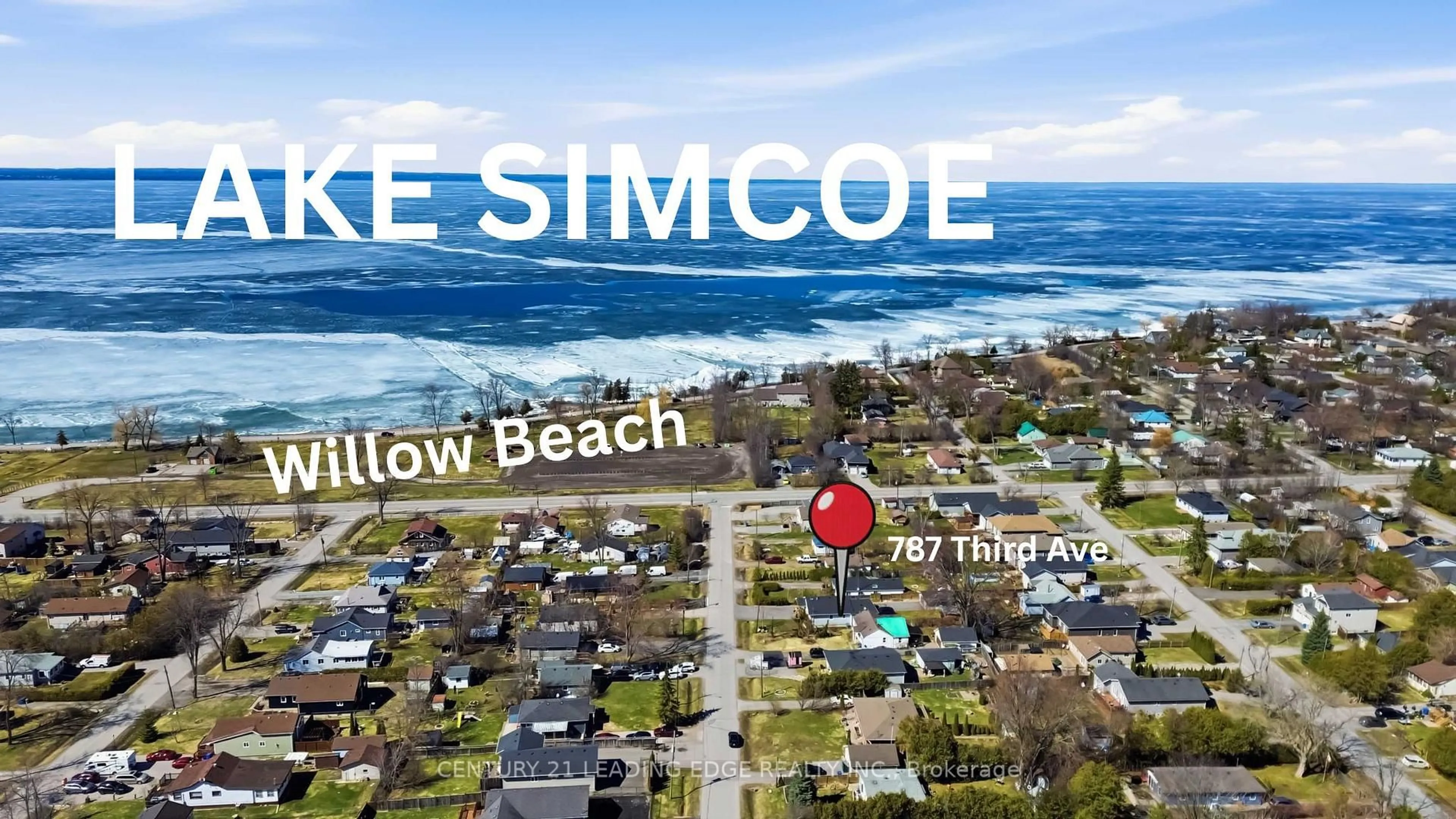 A pic from outside/outdoor area/front of a property/back of a property/a pic from drone, street for 787 Third Ave, Georgina Ontario L0E 1S0