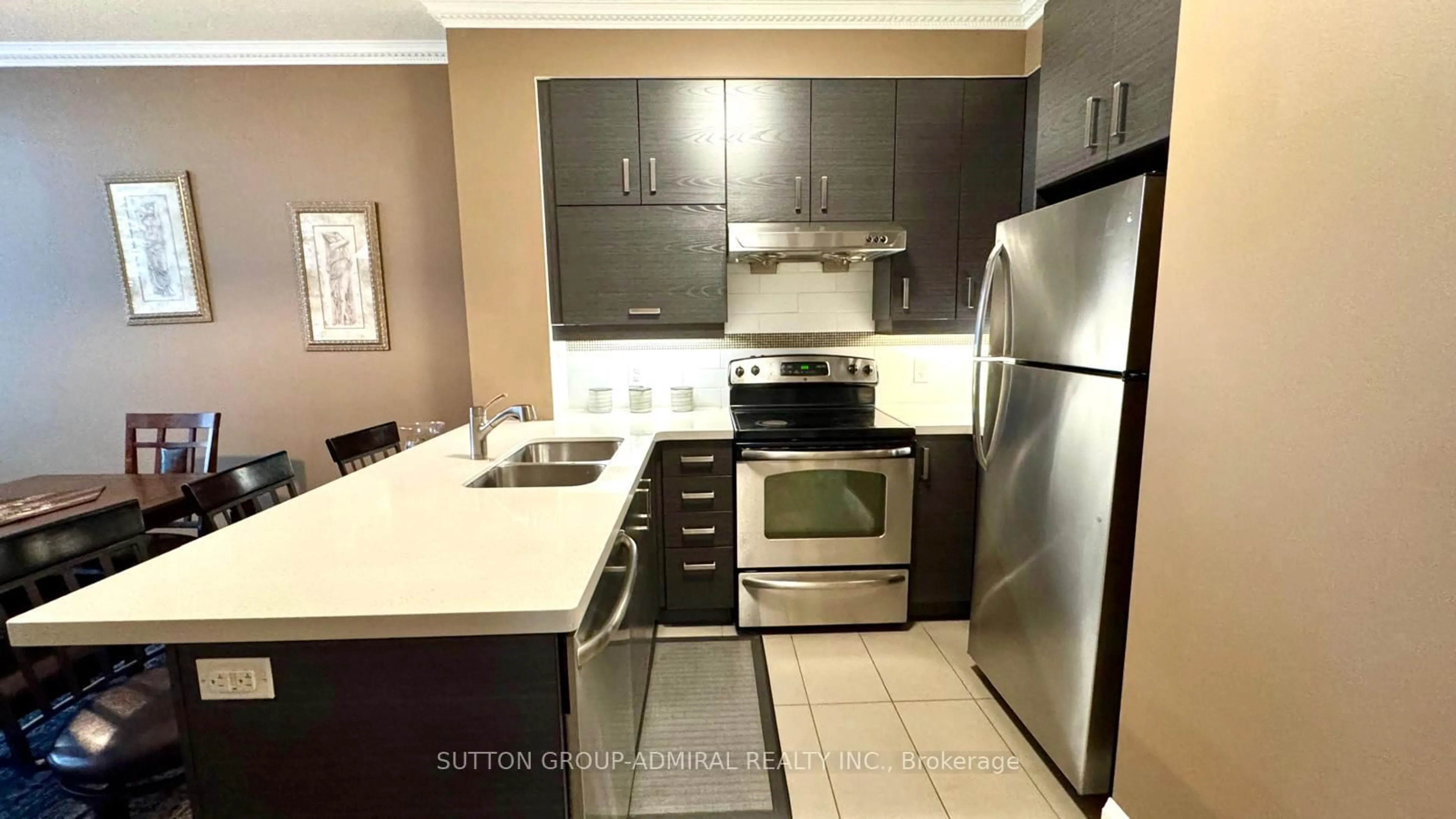 Standard kitchen, ceramic/tile floor for 8228 Birchmount Rd #120, Markham Ontario L3R 1A6