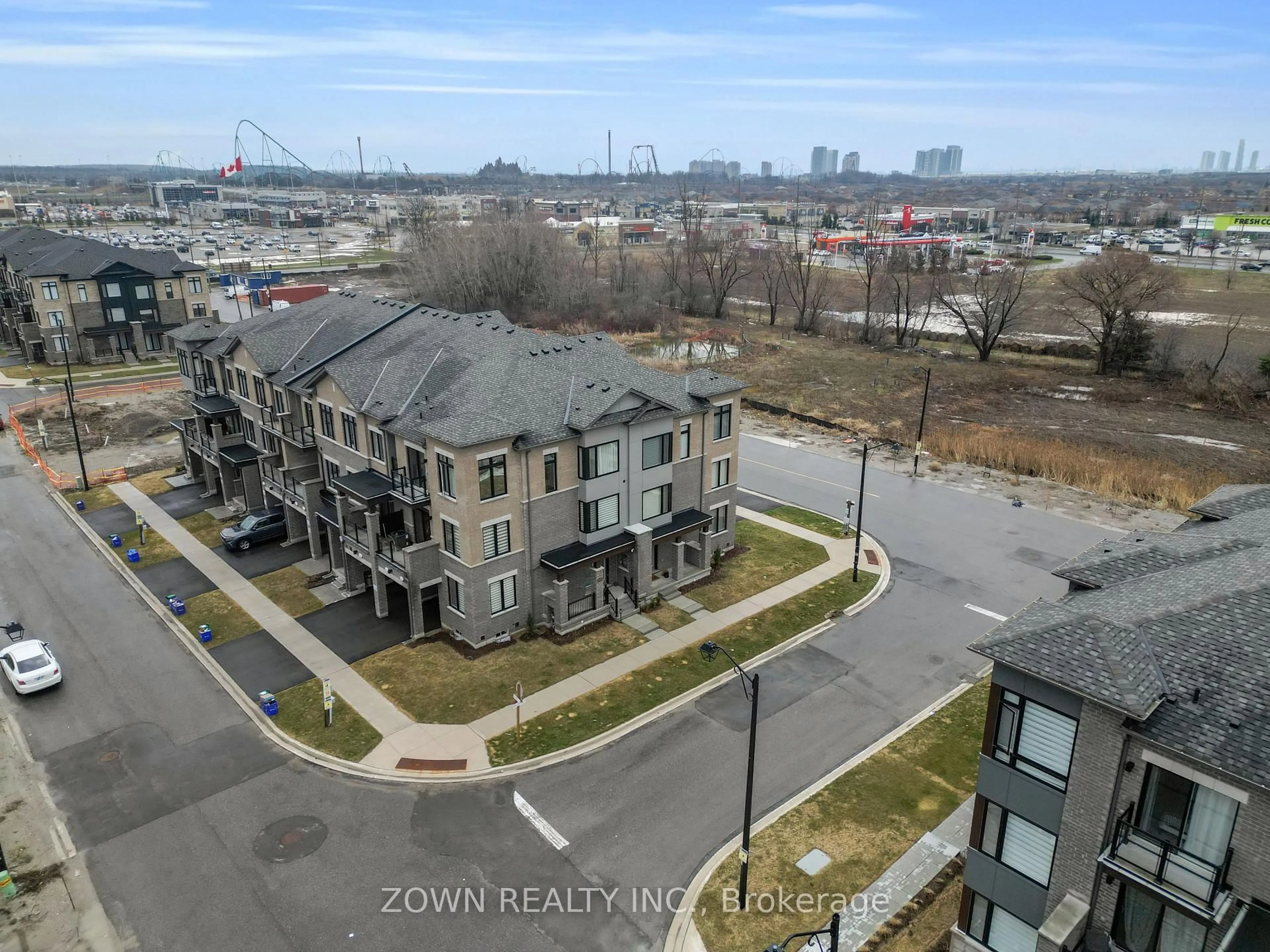 A pic from outside/outdoor area/front of a property/back of a property/a pic from drone, city buildings view from balcony for 3 Tennant Circ, Vaughan Ontario L4H 5L2