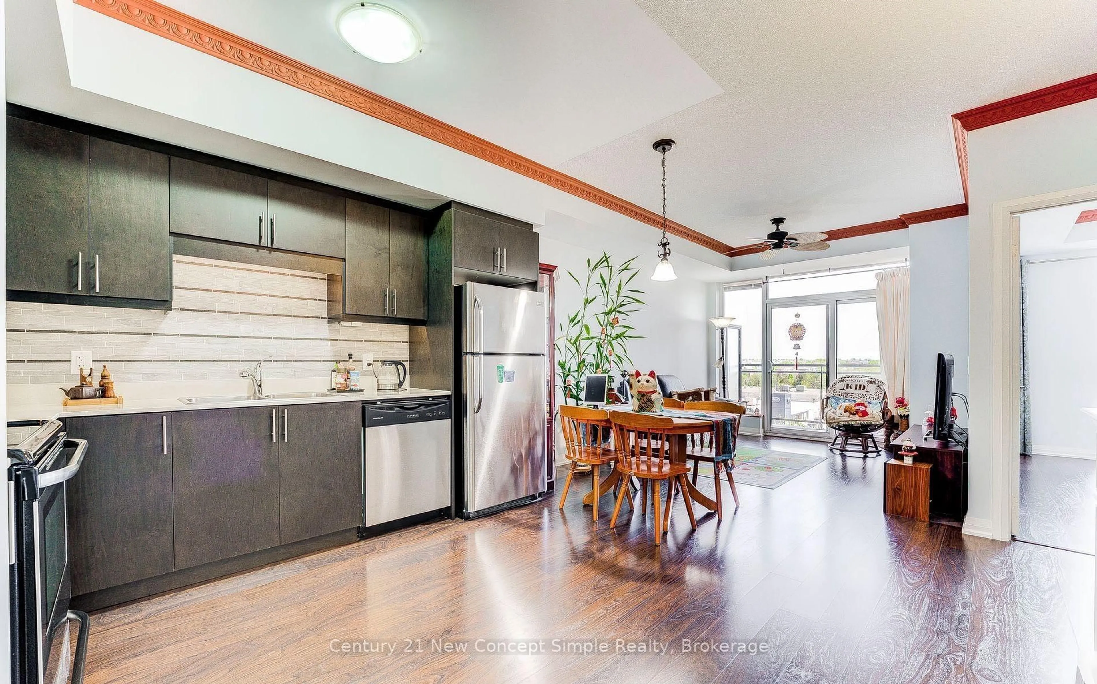 Open concept kitchen, unknown for 9500 Markham Rd #520, Markham Ontario L6E 0N6