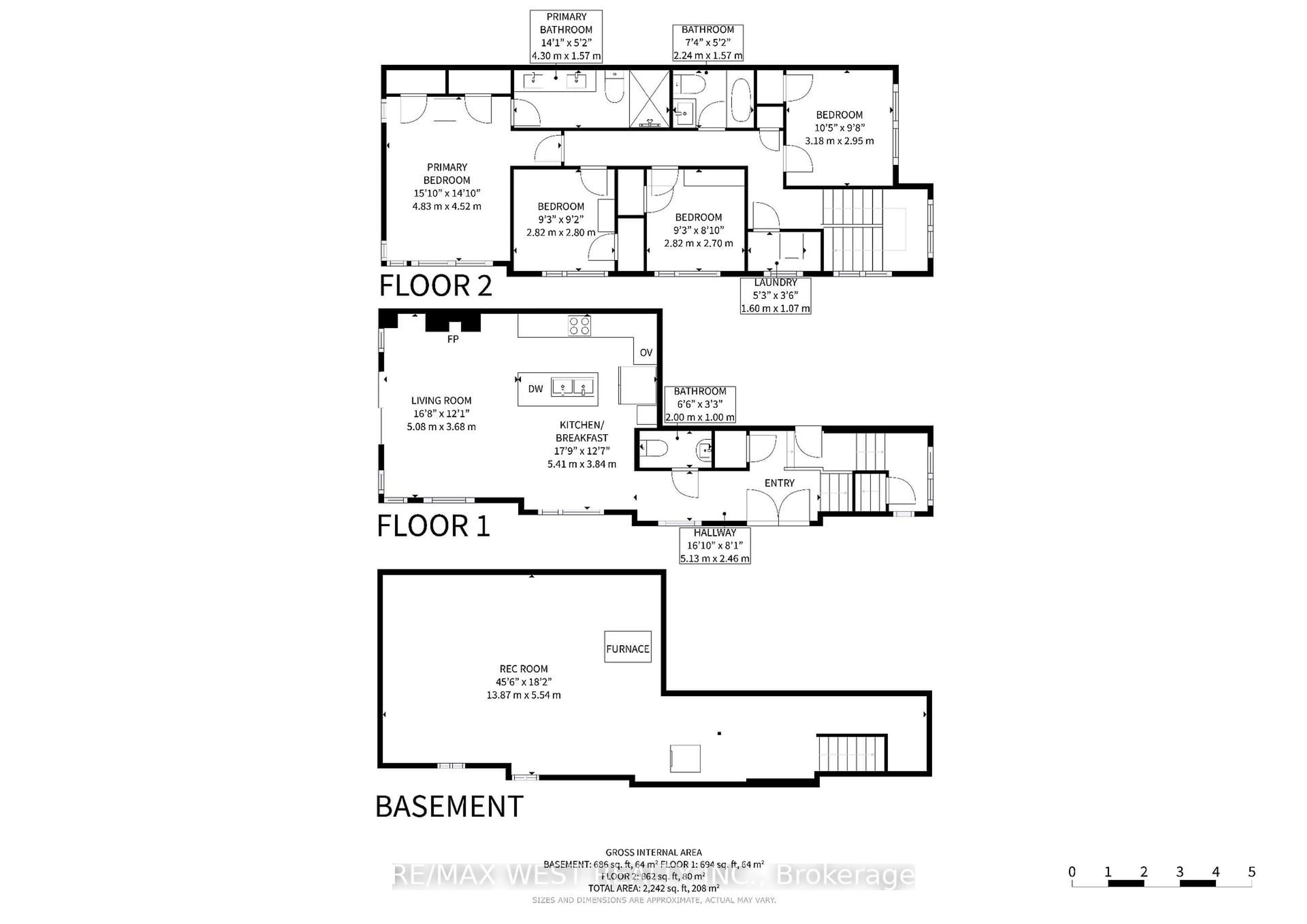 Floor plan for 4 Haldimand St, Vaughan Ontario L4H 5J5
