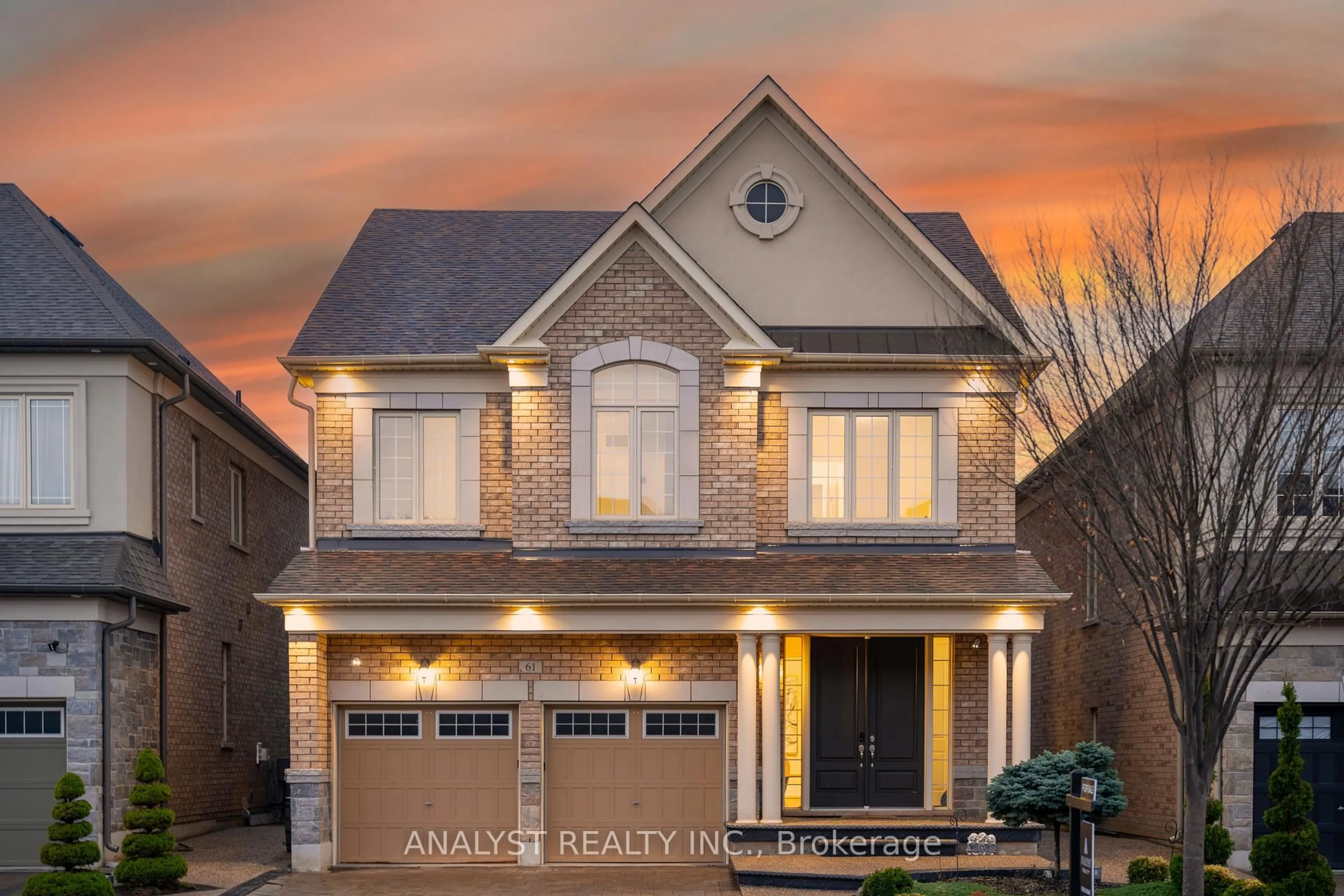 Home with brick exterior material, street for 61 Ross Vennare Cres, Vaughan Ontario L4H 4N2