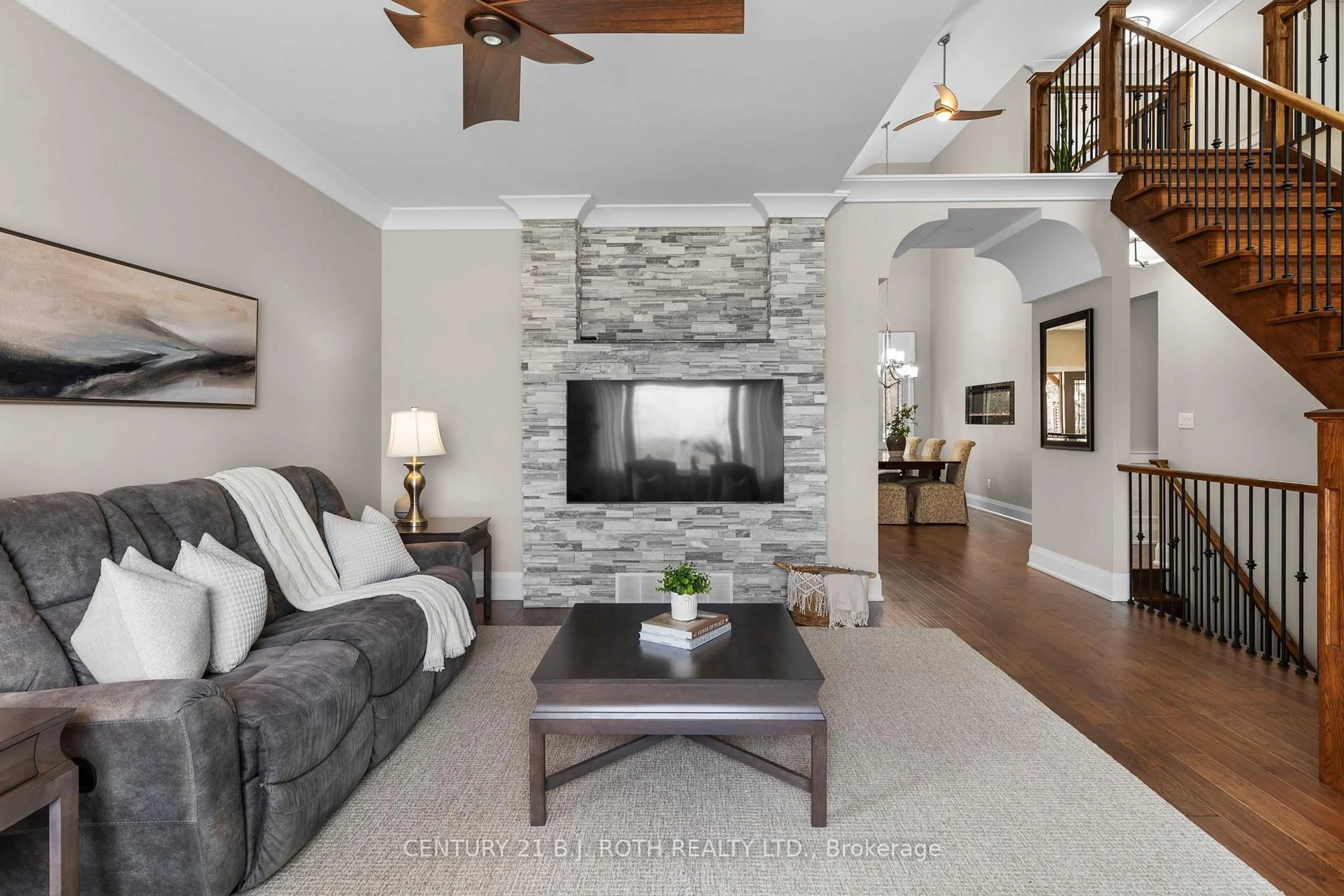 Living room with furniture, unknown for 41 Osborn St, Essa Ontario L0M 1B0