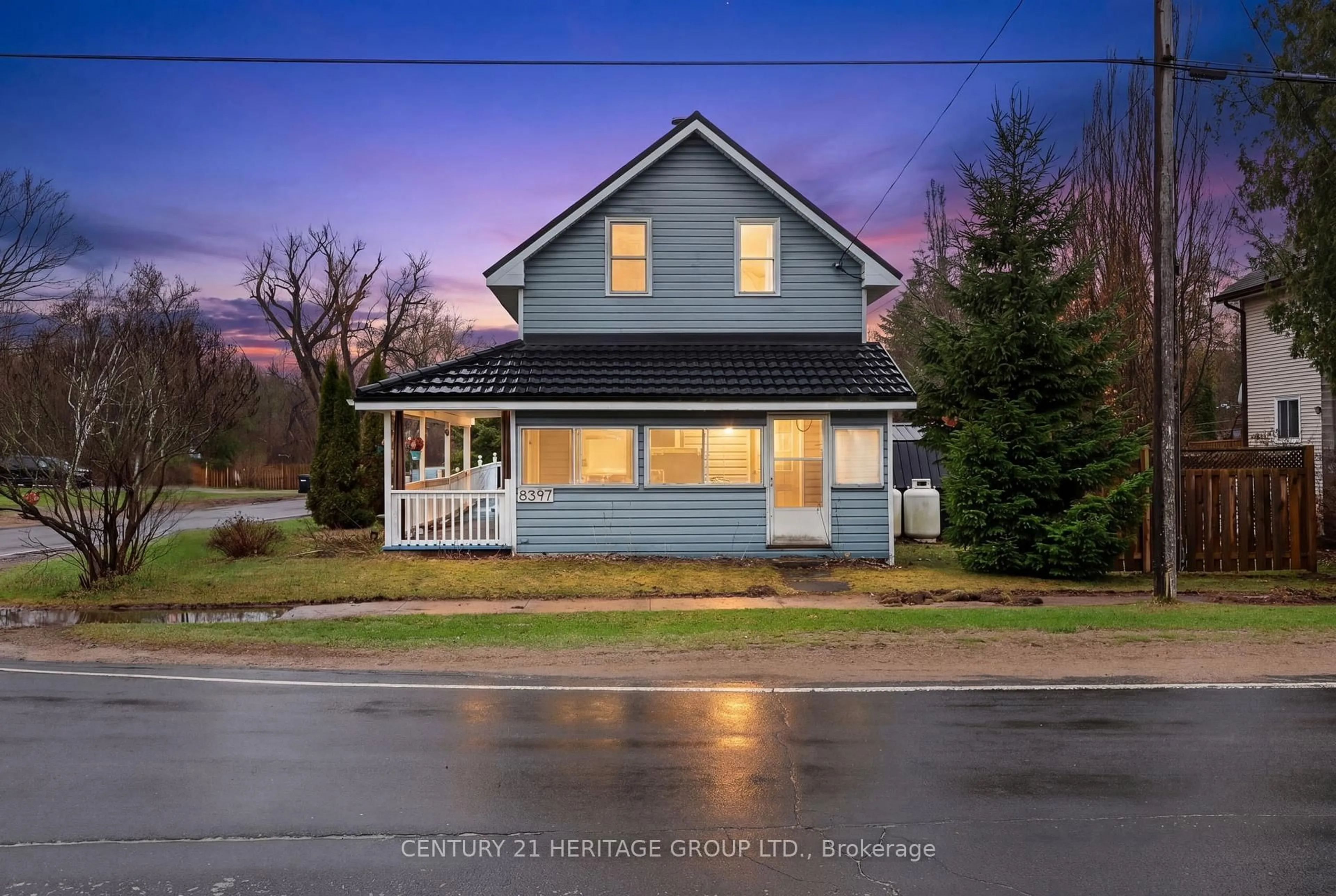 A pic from outside/outdoor area/front of a property/back of a property/a pic from drone, street for 8397 Main St, Adjala-Tosorontio Ontario L0M 1M0