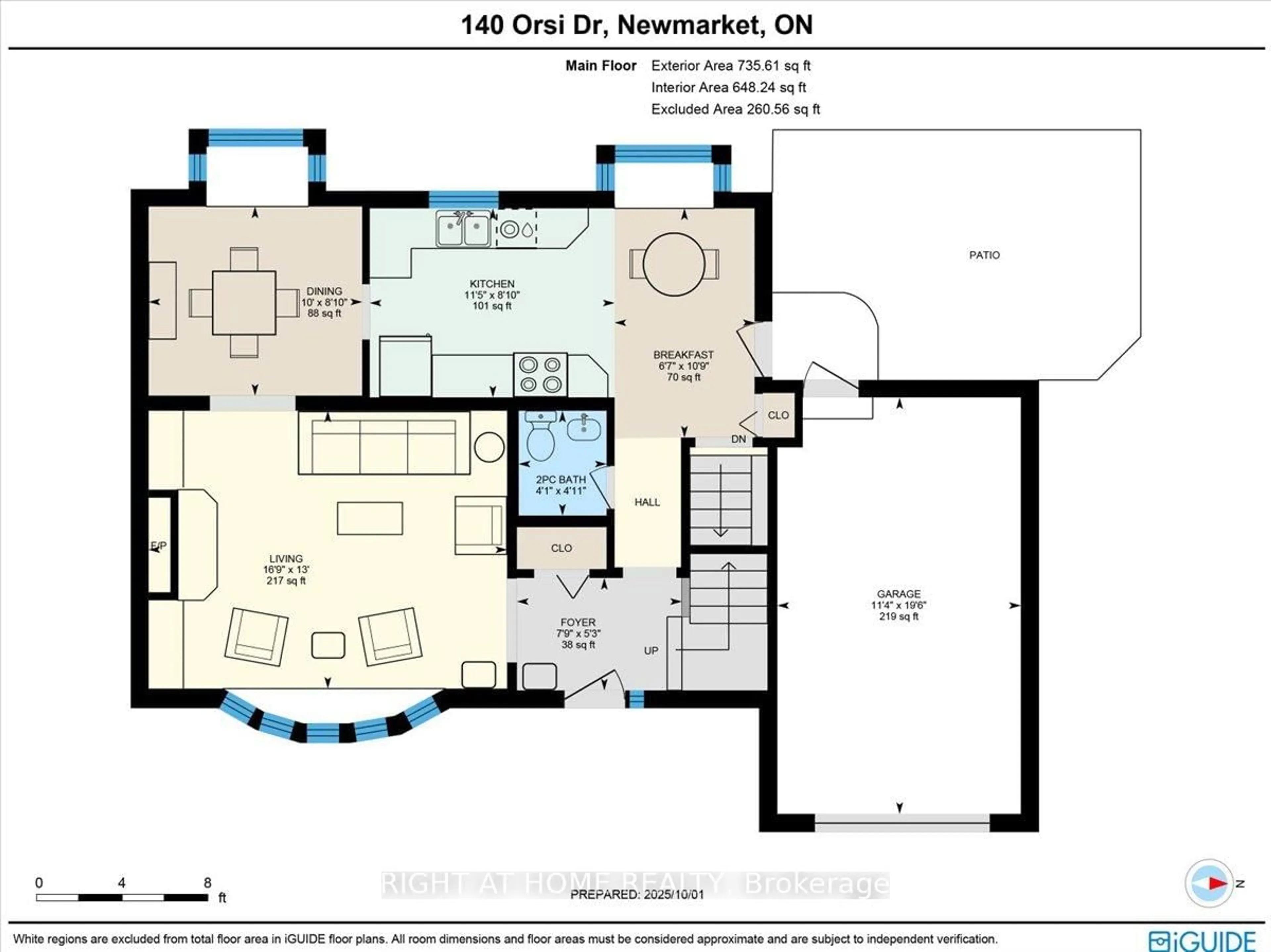 Floor plan for 140 Orsi Dr, Newmarket Ontario L3Y 3H6